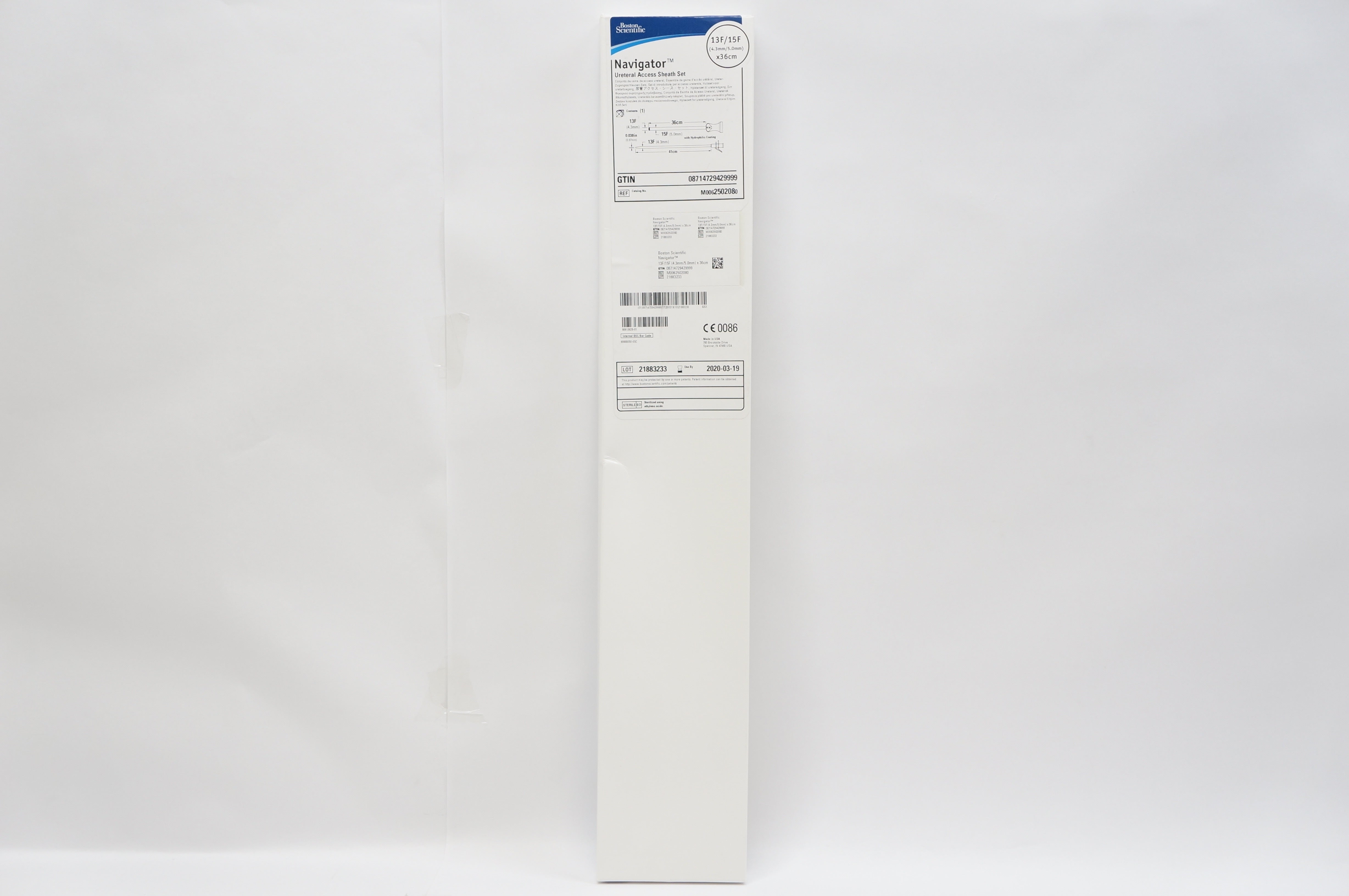 Boston Scientific M0062502080 Navigator Uret. Access Sheath Set,13F/15Fx36cm (x)