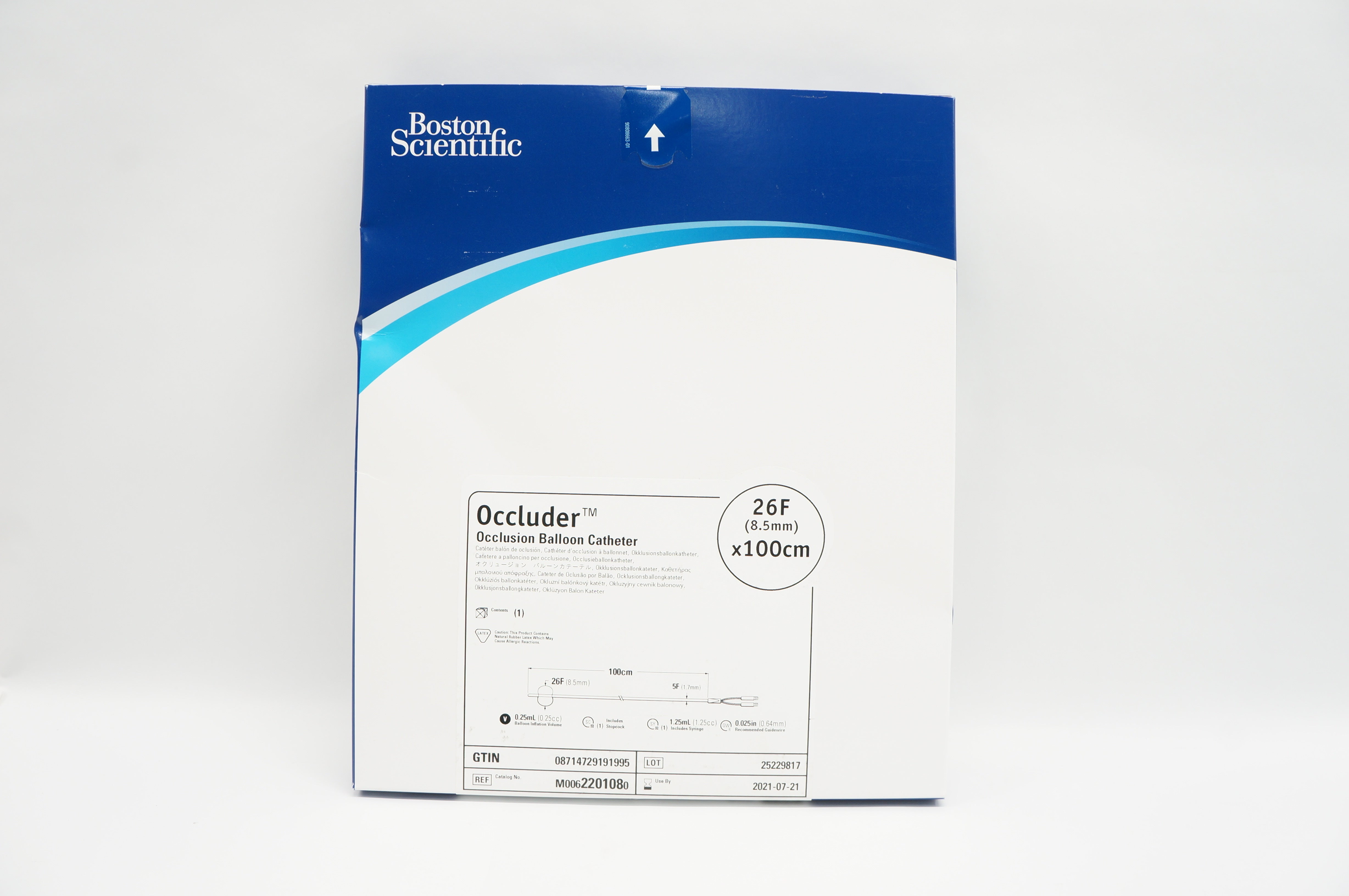 Boston Scientific 220108 Occluder Occlusion Balloon Catheter 26F x 100cm (x)