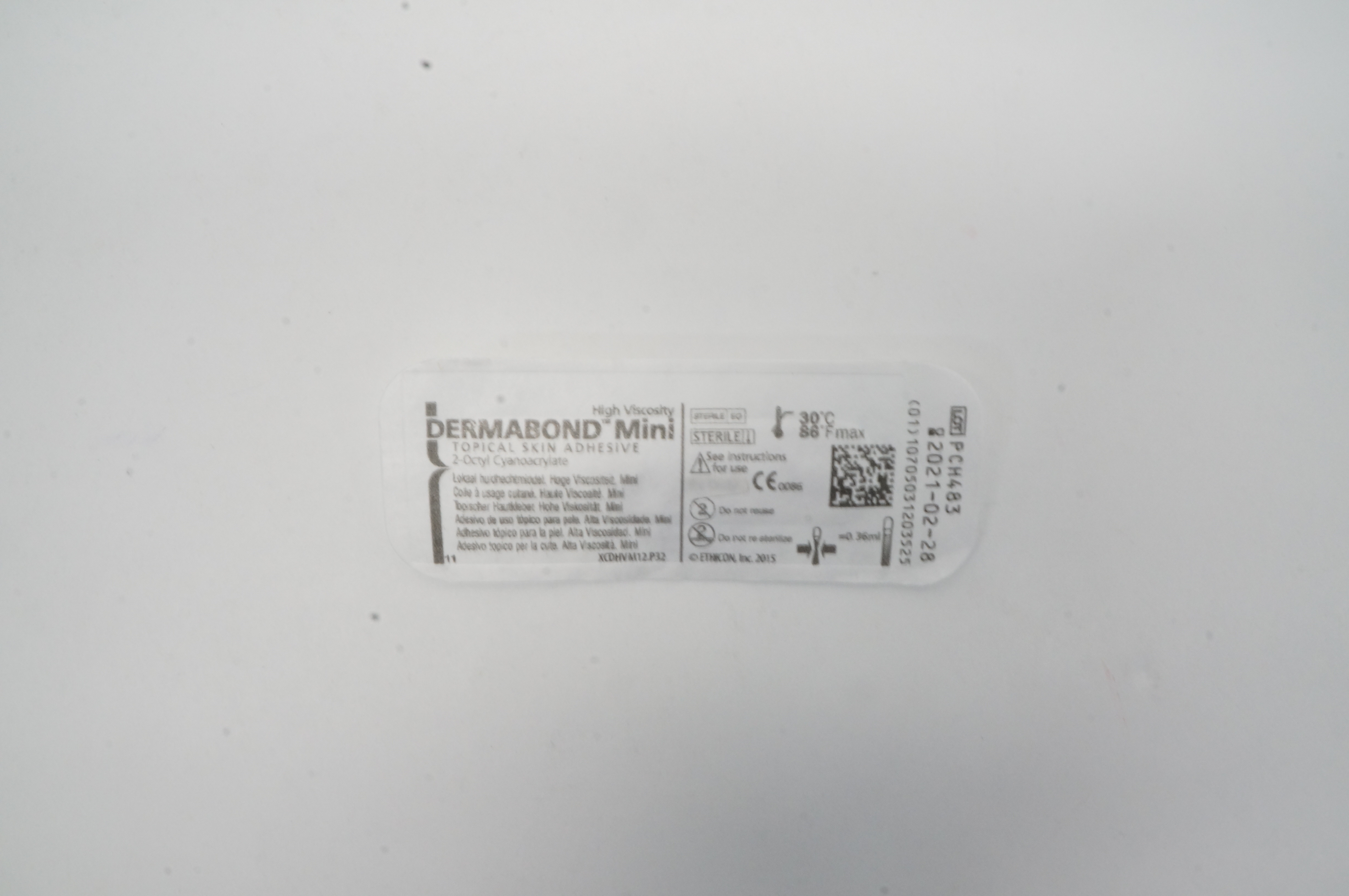 Ethicon Dermabond Mini High Viscosity Topical Skin Adhesive 0.36ml