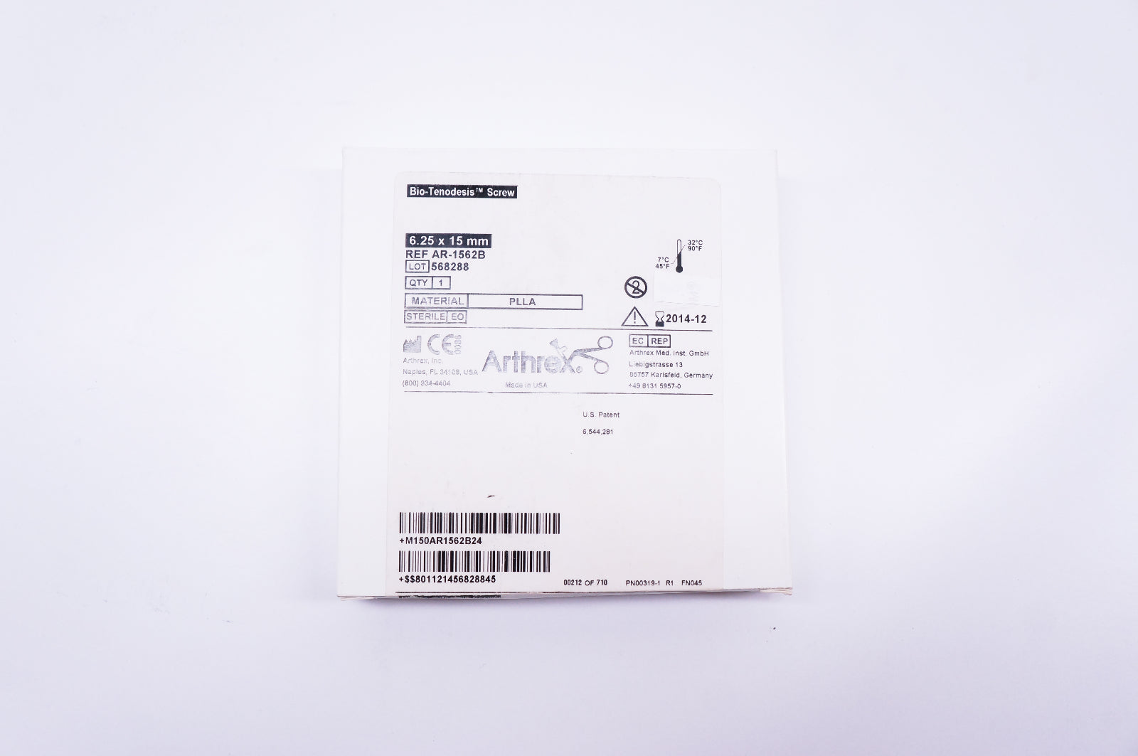 Arthrex AR-1562B Bio-Tenodesis Screw 6.25 x 15mm (x)