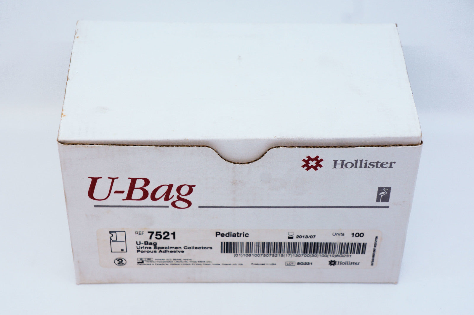 Hollister 7521 U-Bag Urine Specimen Collectors Porous Adhesive  ~ Pack of 100(x)