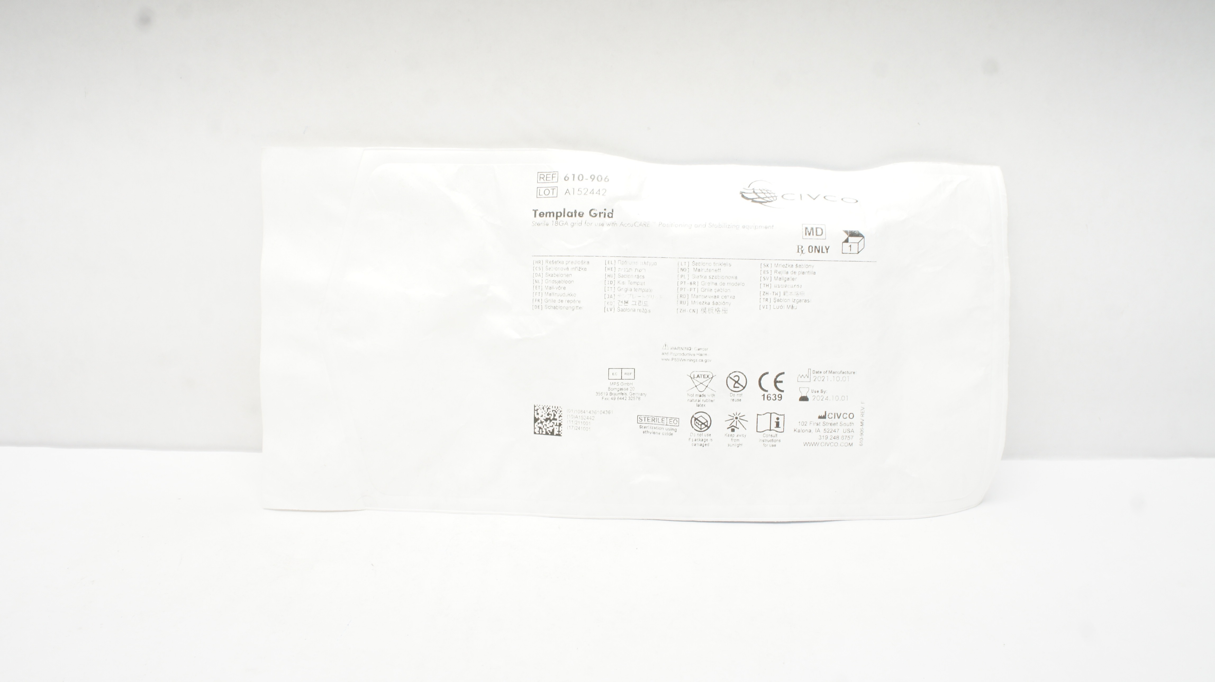 Civco 610-906 Template Grid 18GA