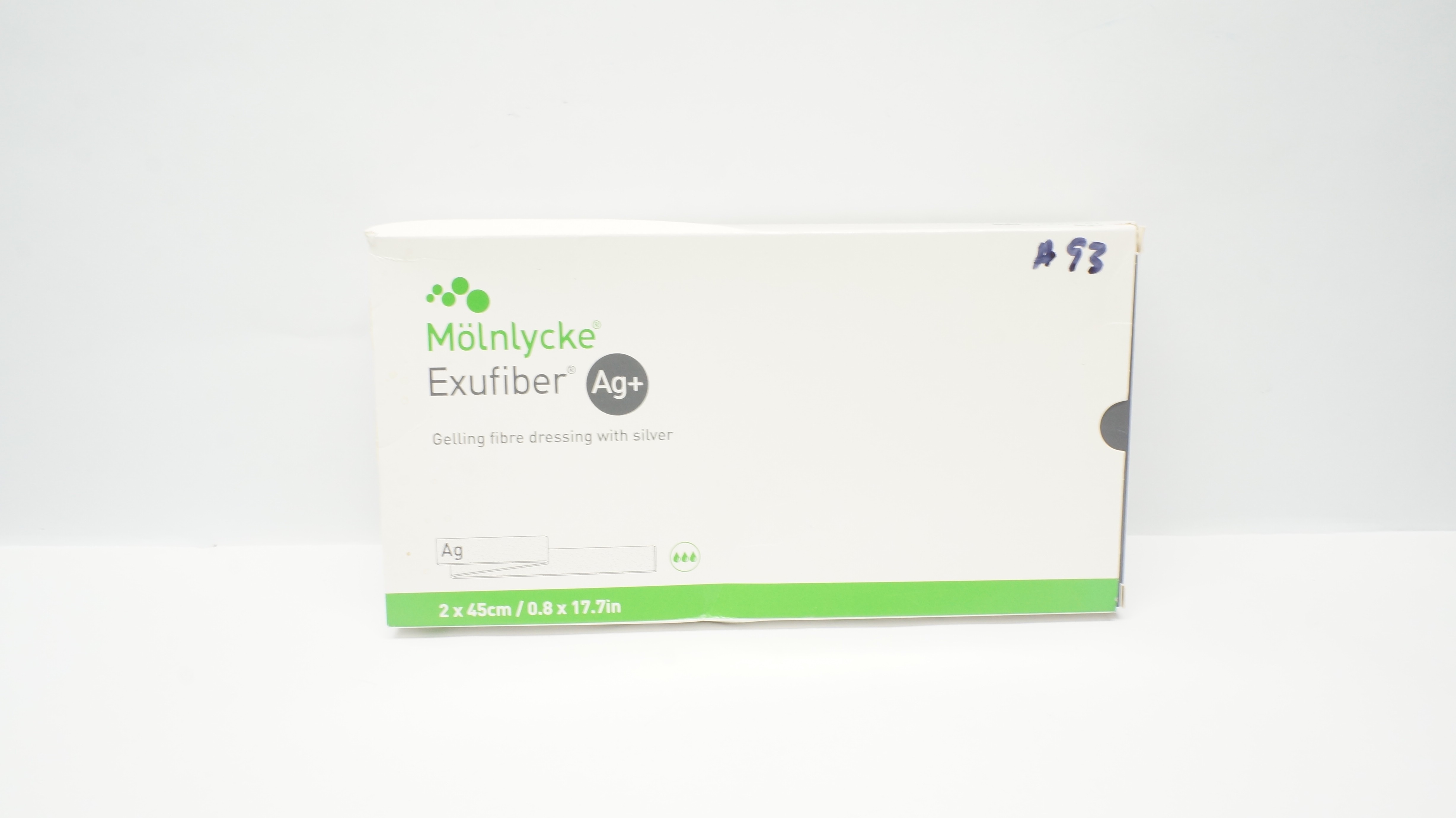 Molnlycke 603420 Exufiber Ag+ Gelling Fiber Dressing w/ Silver (x)-Box of 5