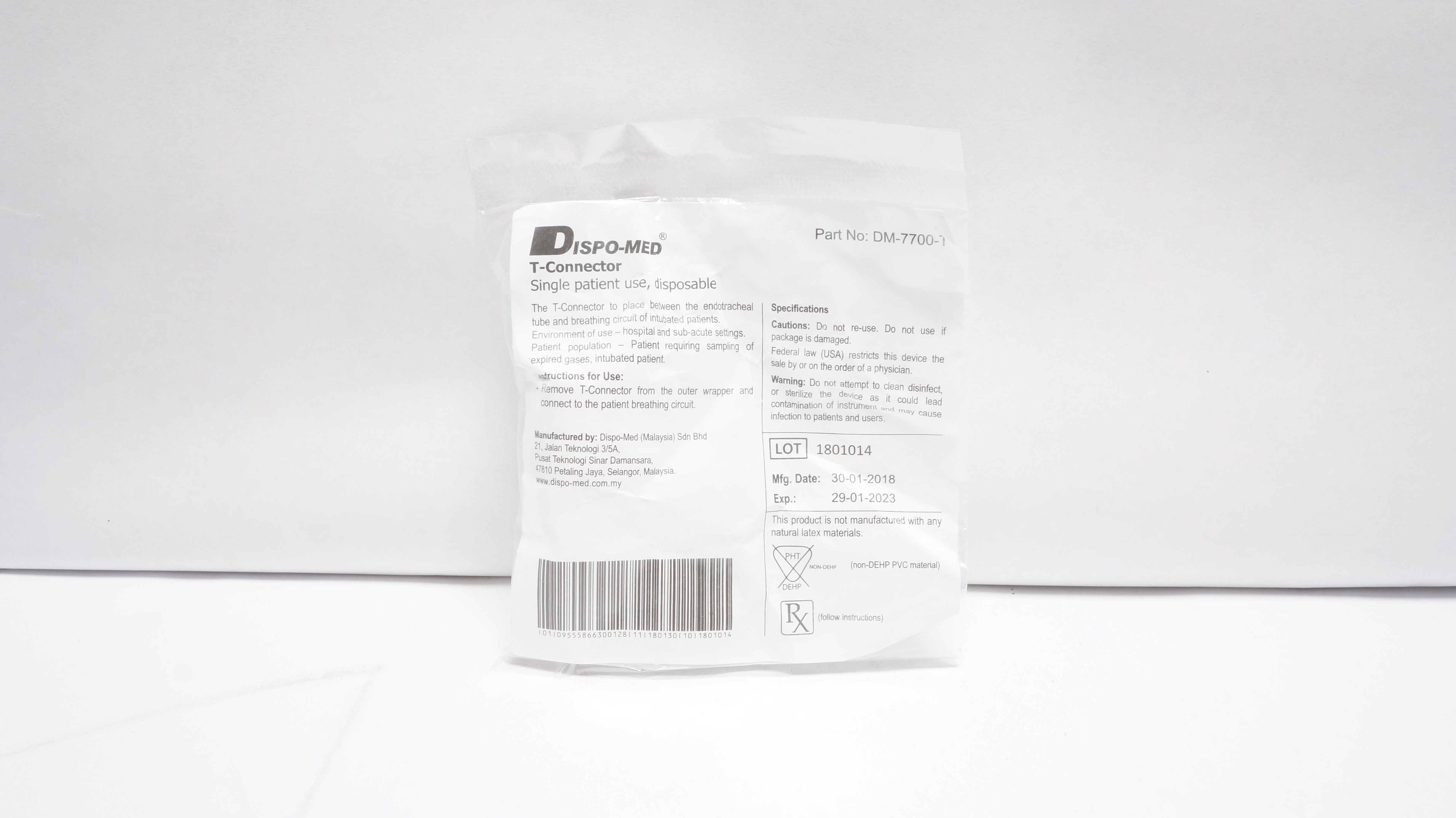 Dispo-Med DM-7700-T T-Connector Single Patient Use, Disposable (x)