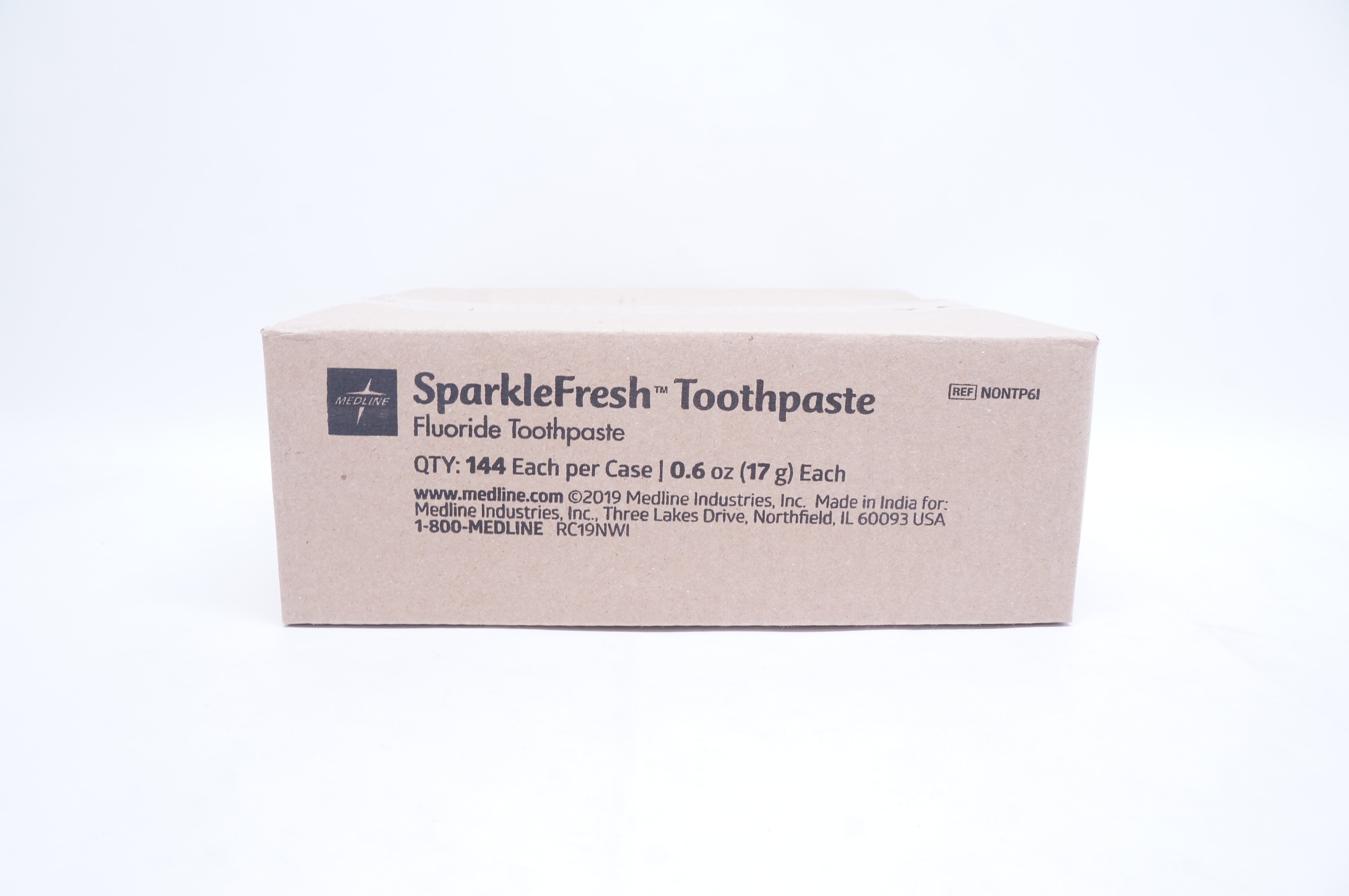 Medline NONTP6I Sparkle Fresh Fluoride Toothpaste 0.6 oz - Case of 144