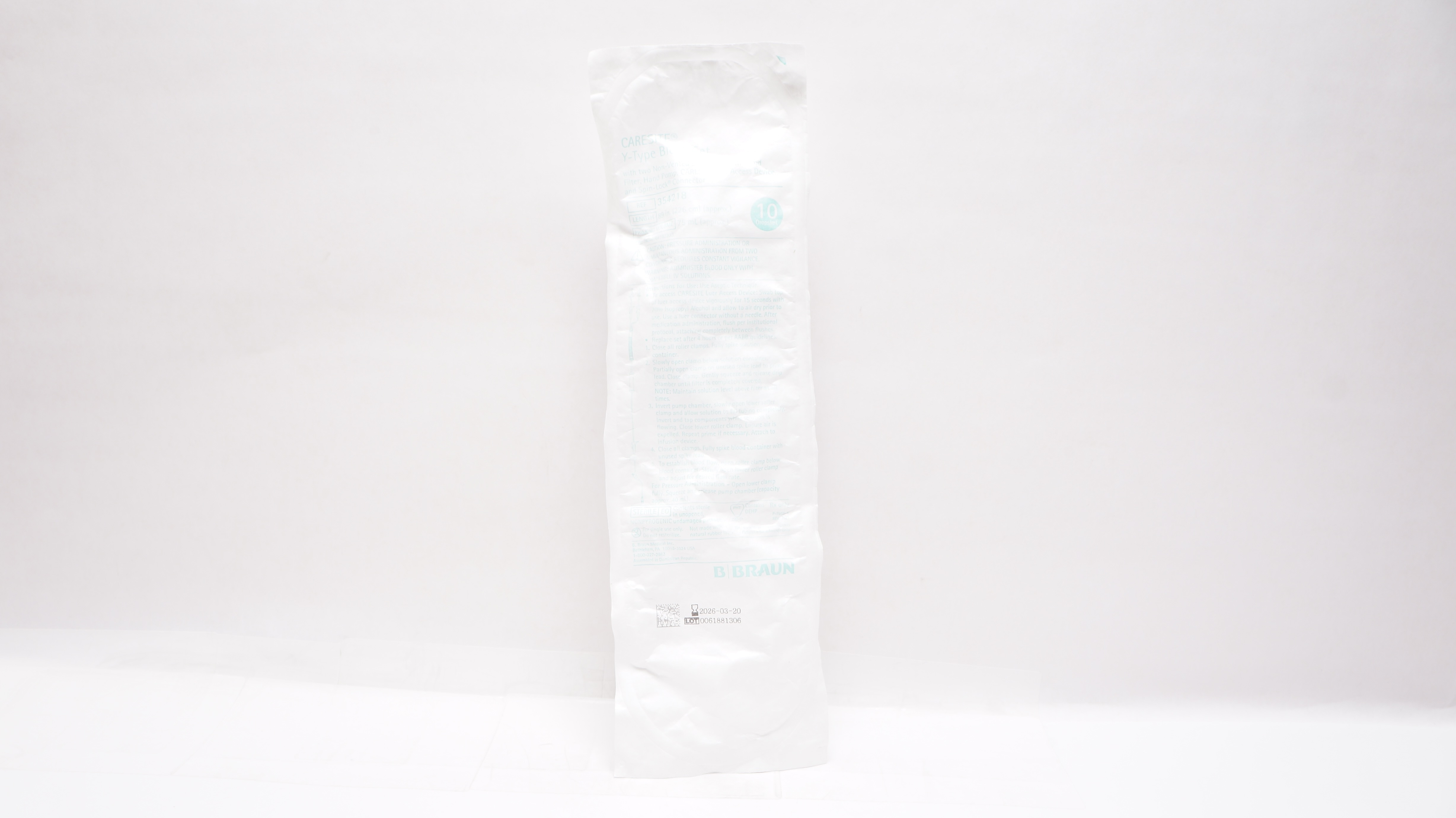 Braun 354218 Caresite Y-Type Blood Set 10Drops