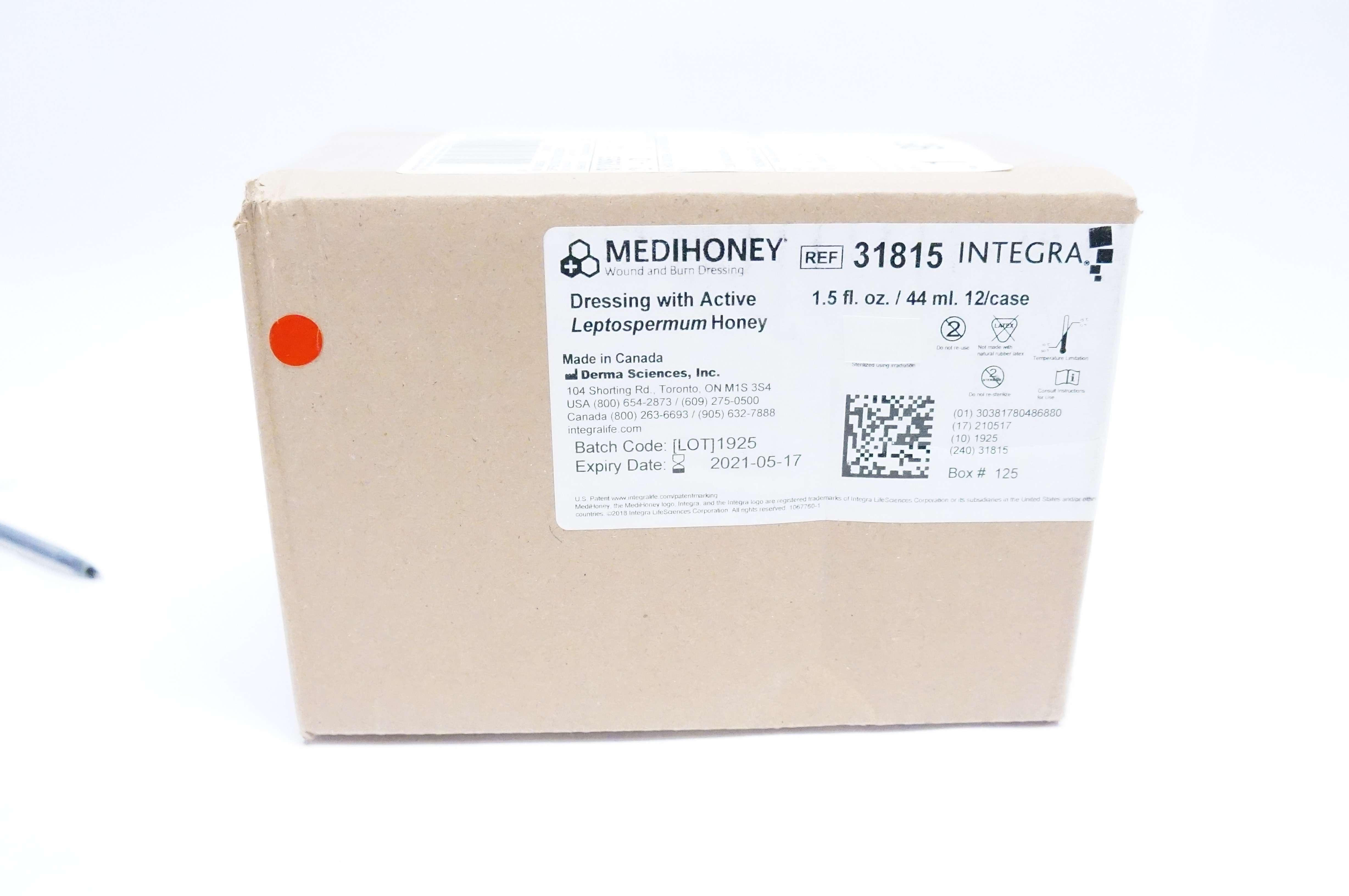 Derma Sciences 31815 Medihoney Wound and Burn Dressing 44ml - Case of 12