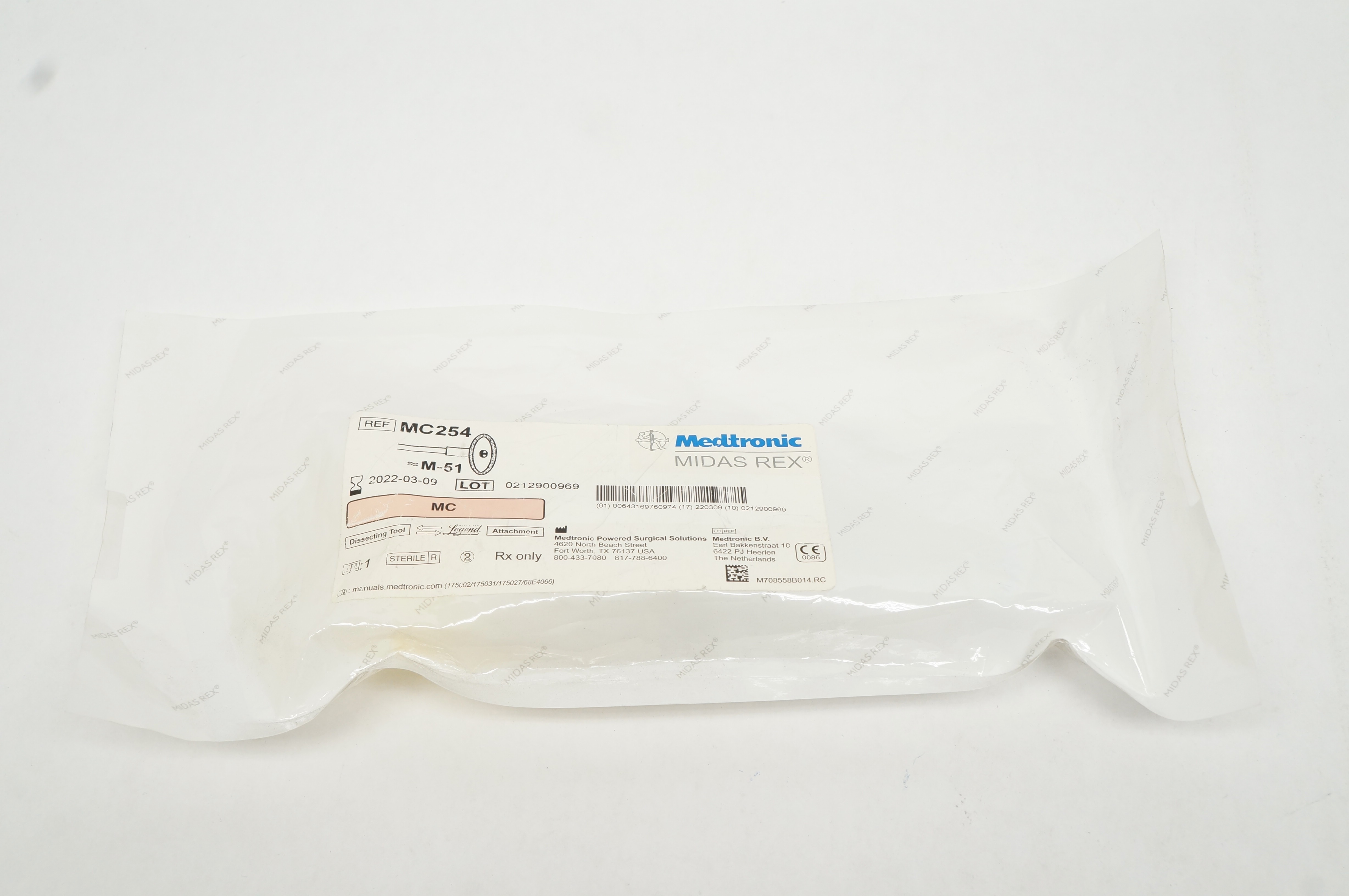 Medtronic MC254 Midas Rex MC Legend Dissecting Tool M-51 (x)