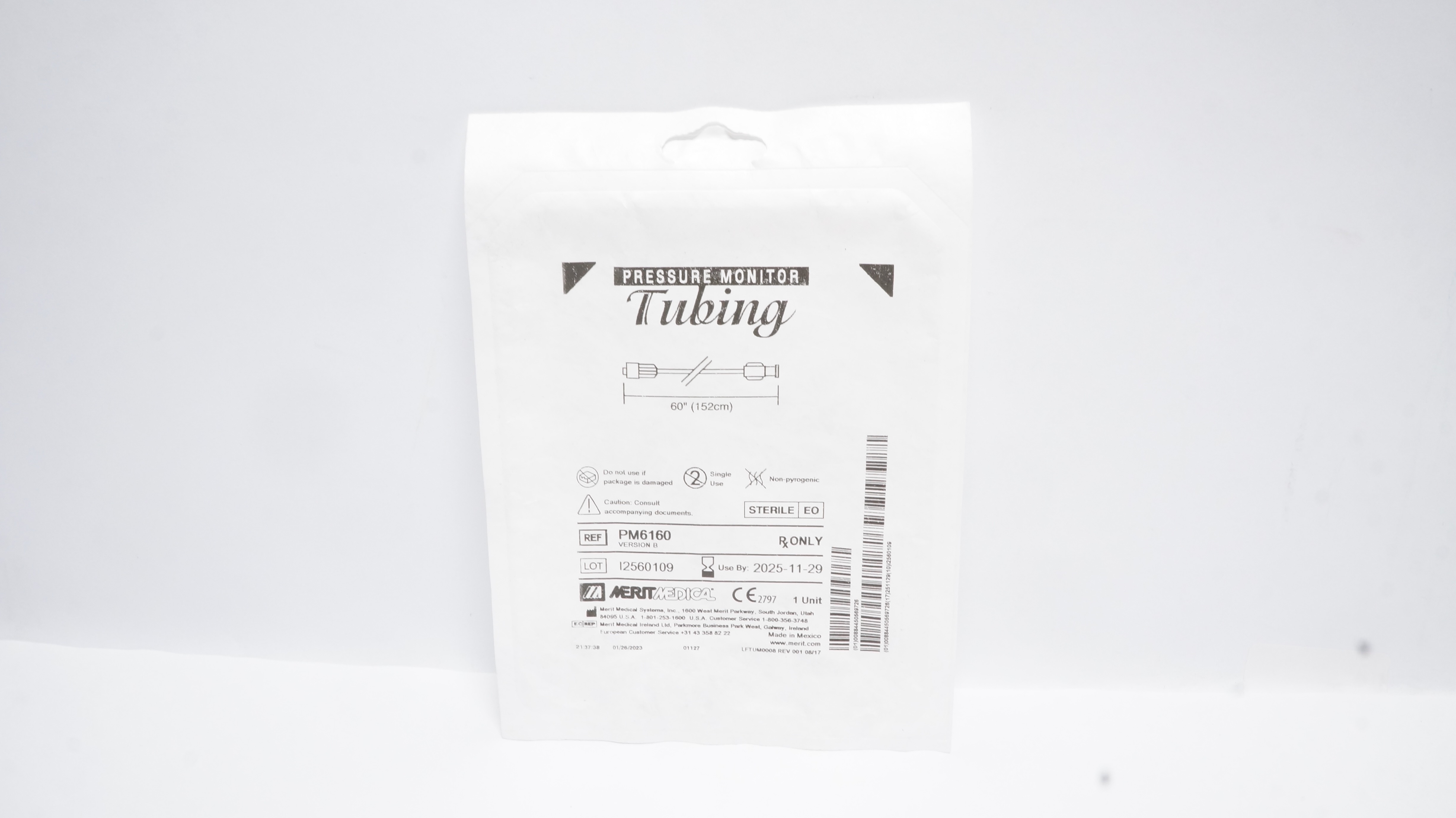 Merit Medical PM6160 Pressure Monitor Tubing 60In (x)