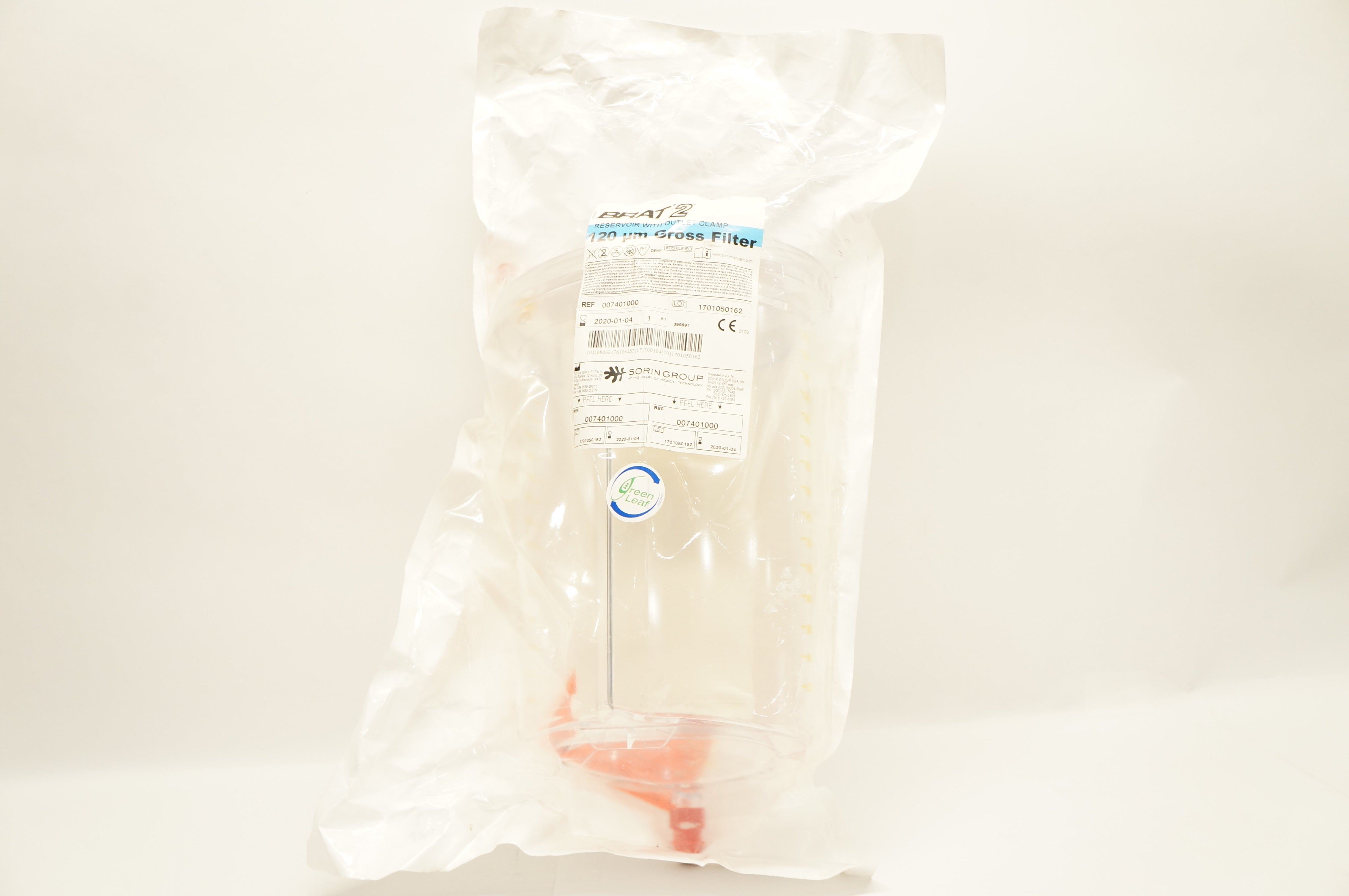 Sorin Group 007401000 Brat 2 Reservoir with Outlet Clamp 120µm Gross Filter (x)