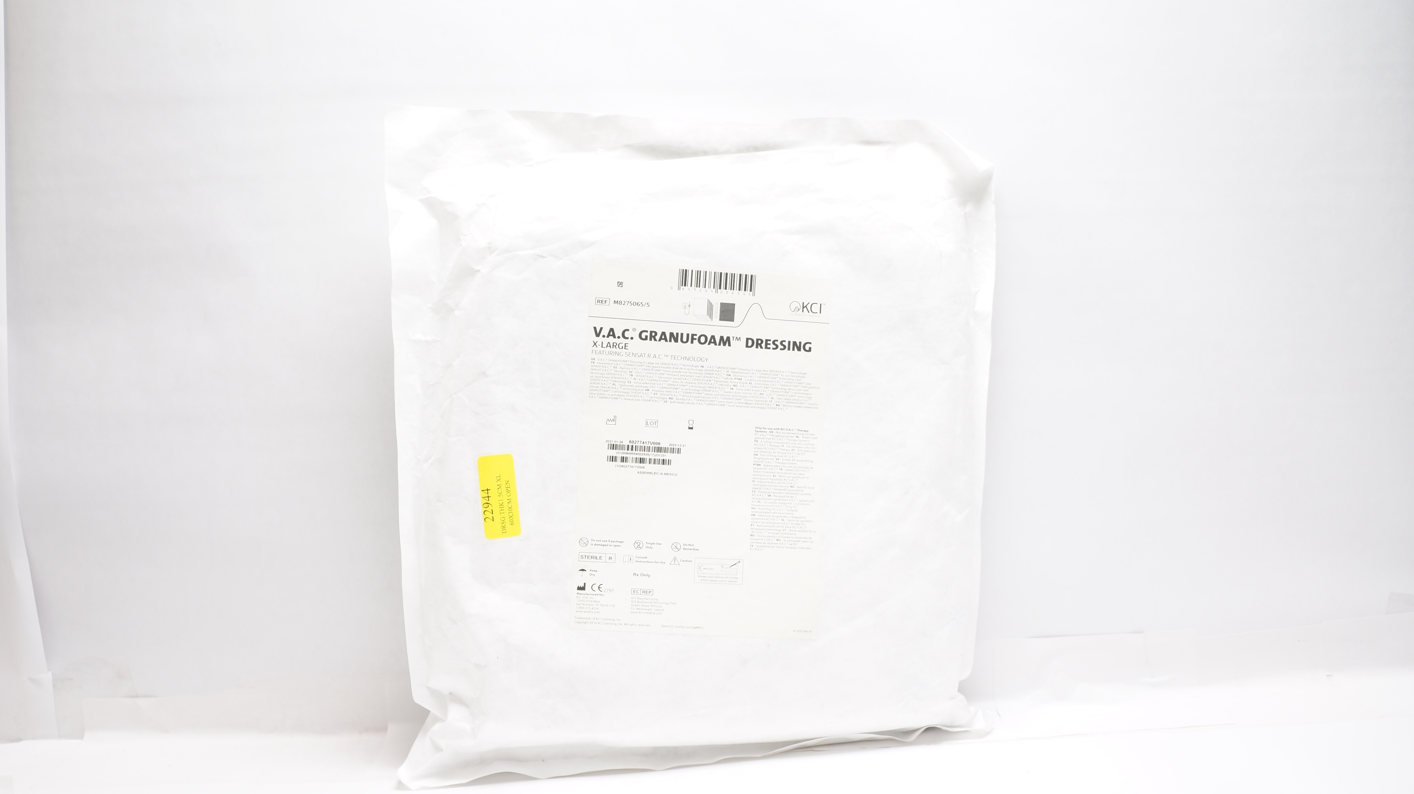 KCI VAC M8275065/5 GranuFoam Dressing X-Large (x)