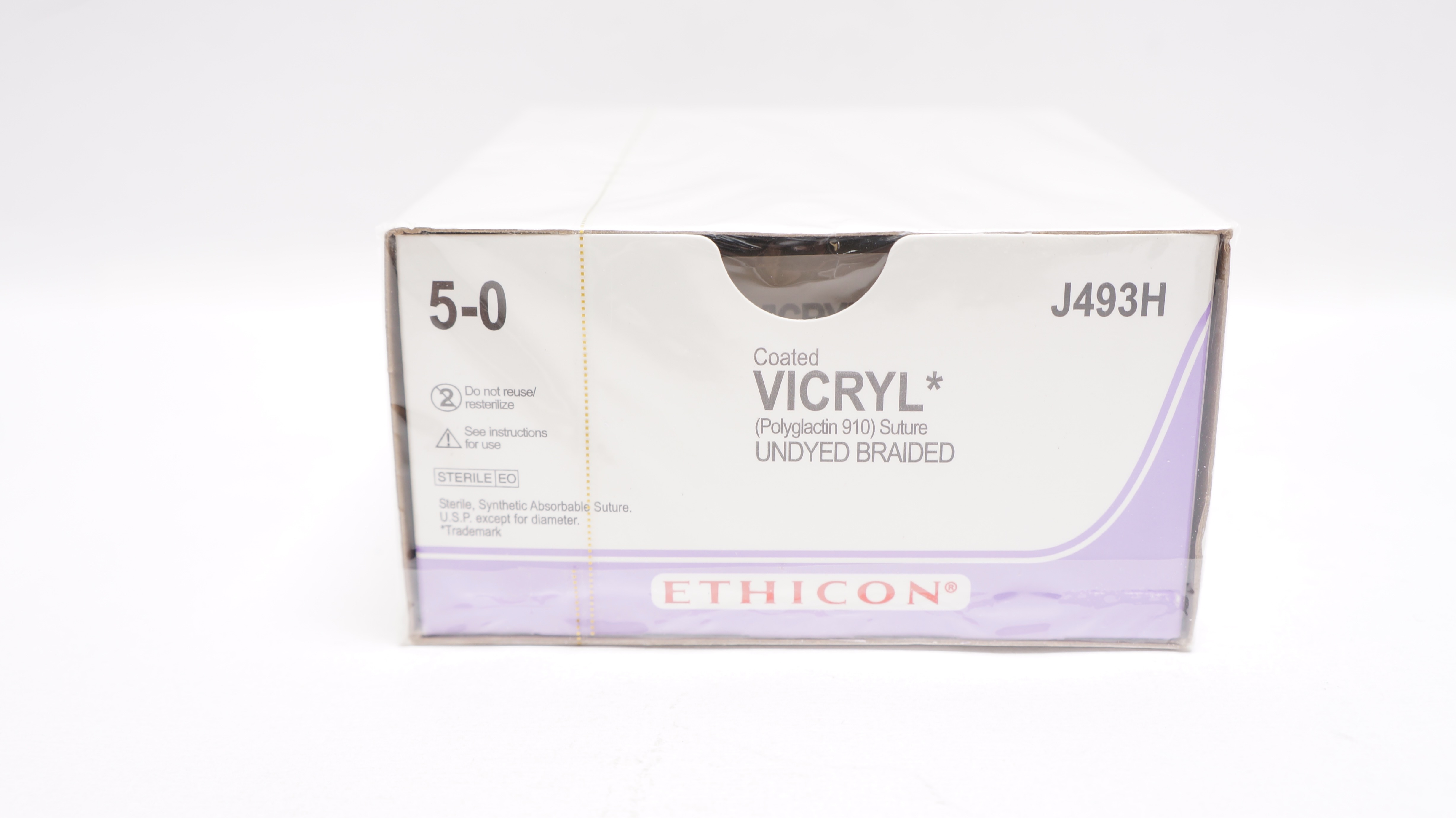 Ethicon J493H 5-0 Vicryl Stre P-3 13mm 3/8c Reverse Cutting 18inch (x)-Box of 36