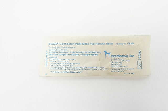Icu Medical CS-50 Clave Connector Multi-Dose Vial Access Spike