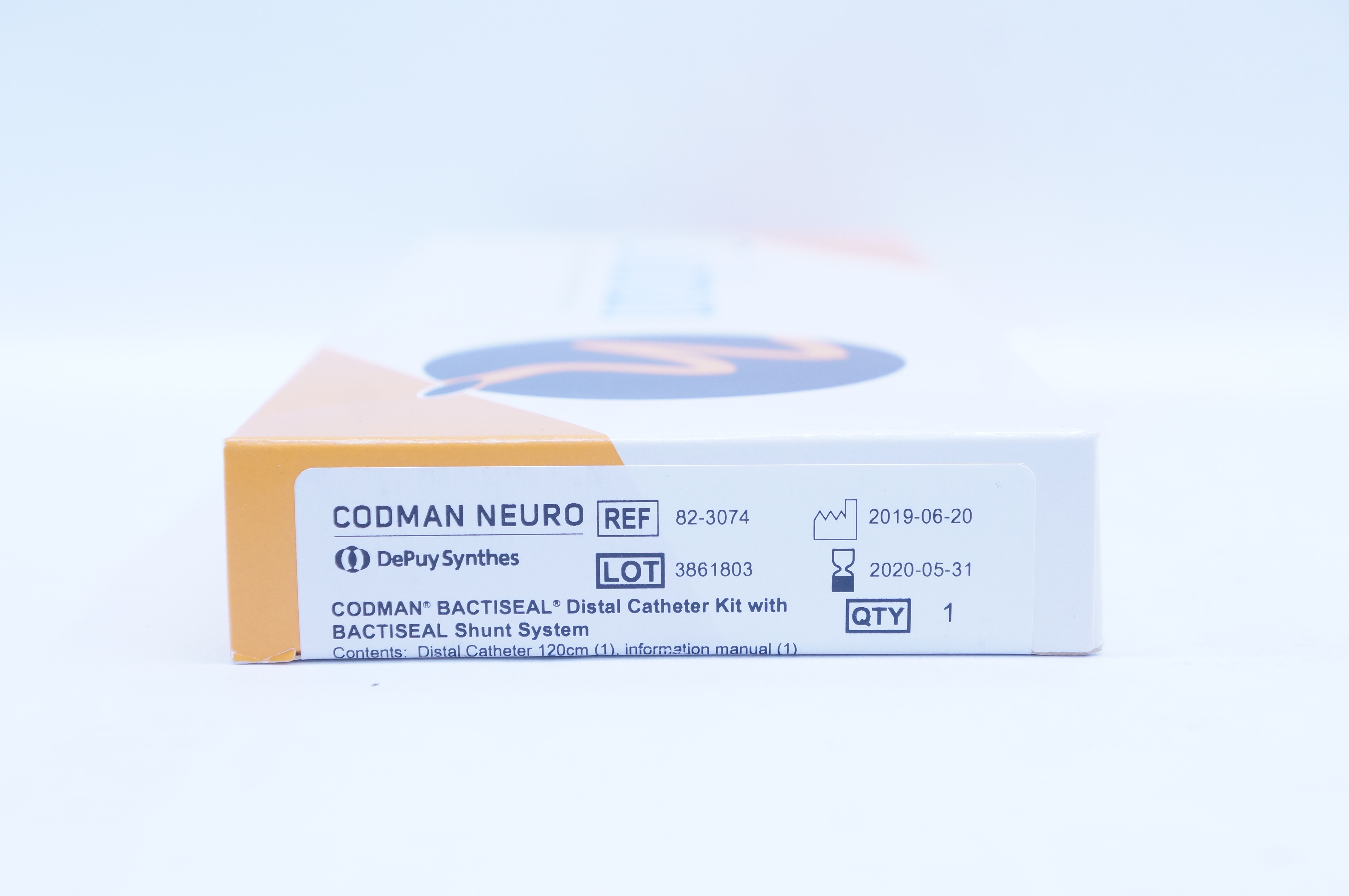 Codman 82-3074 Bactiseal Distal Cath. Kit with Bactiseal Shunt System 120cm (x)