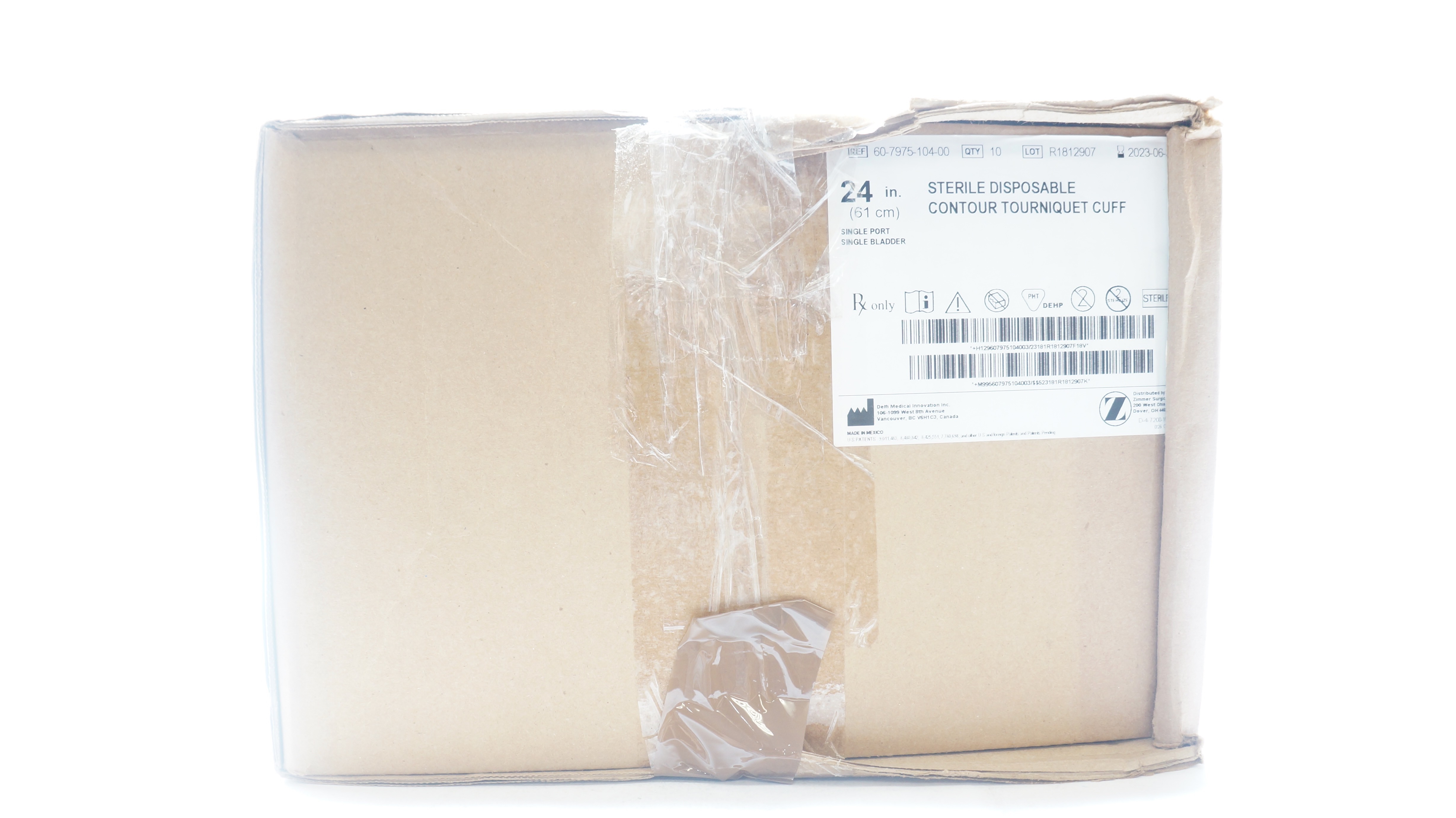 Delfi 60-7975-104-00 Zimmer Contour Tourniquet Cuff 24inch (x) - Box of 10