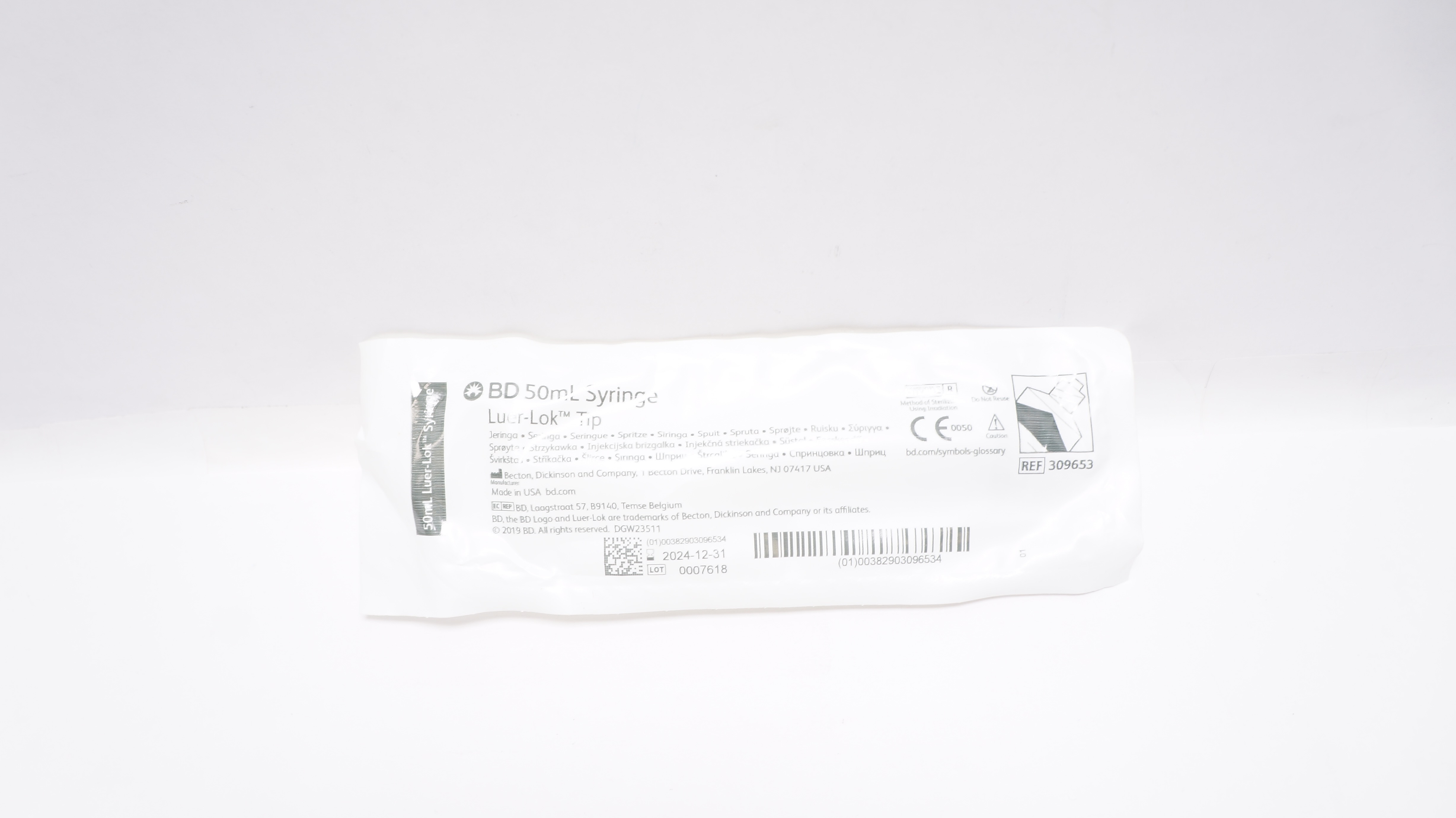 BD 309653 50ml Syringe Luer-Lok Tip