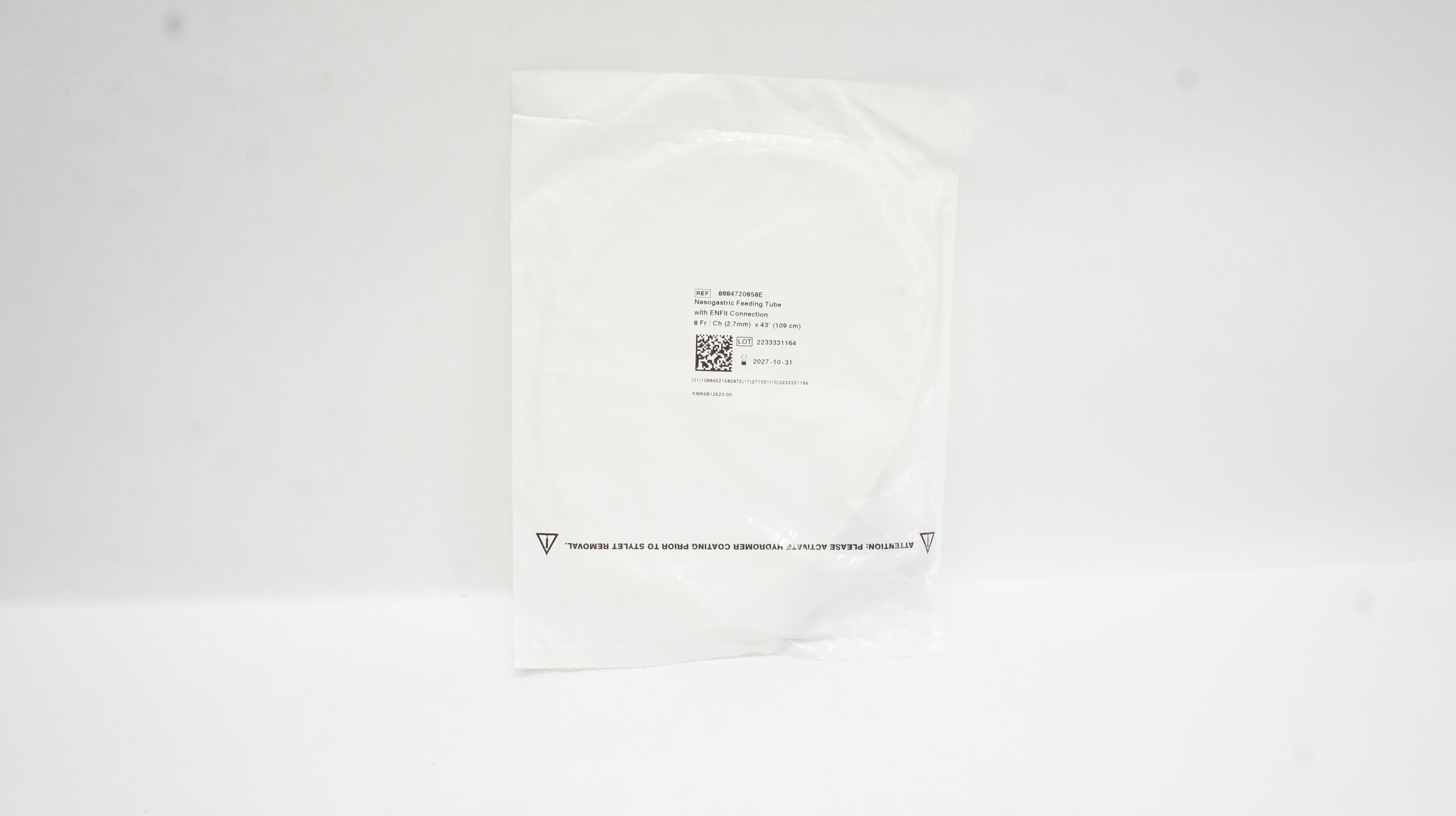 Covidien 8884720858E Nasogastric Feeding Tube 8Fr/Ch x 43inch