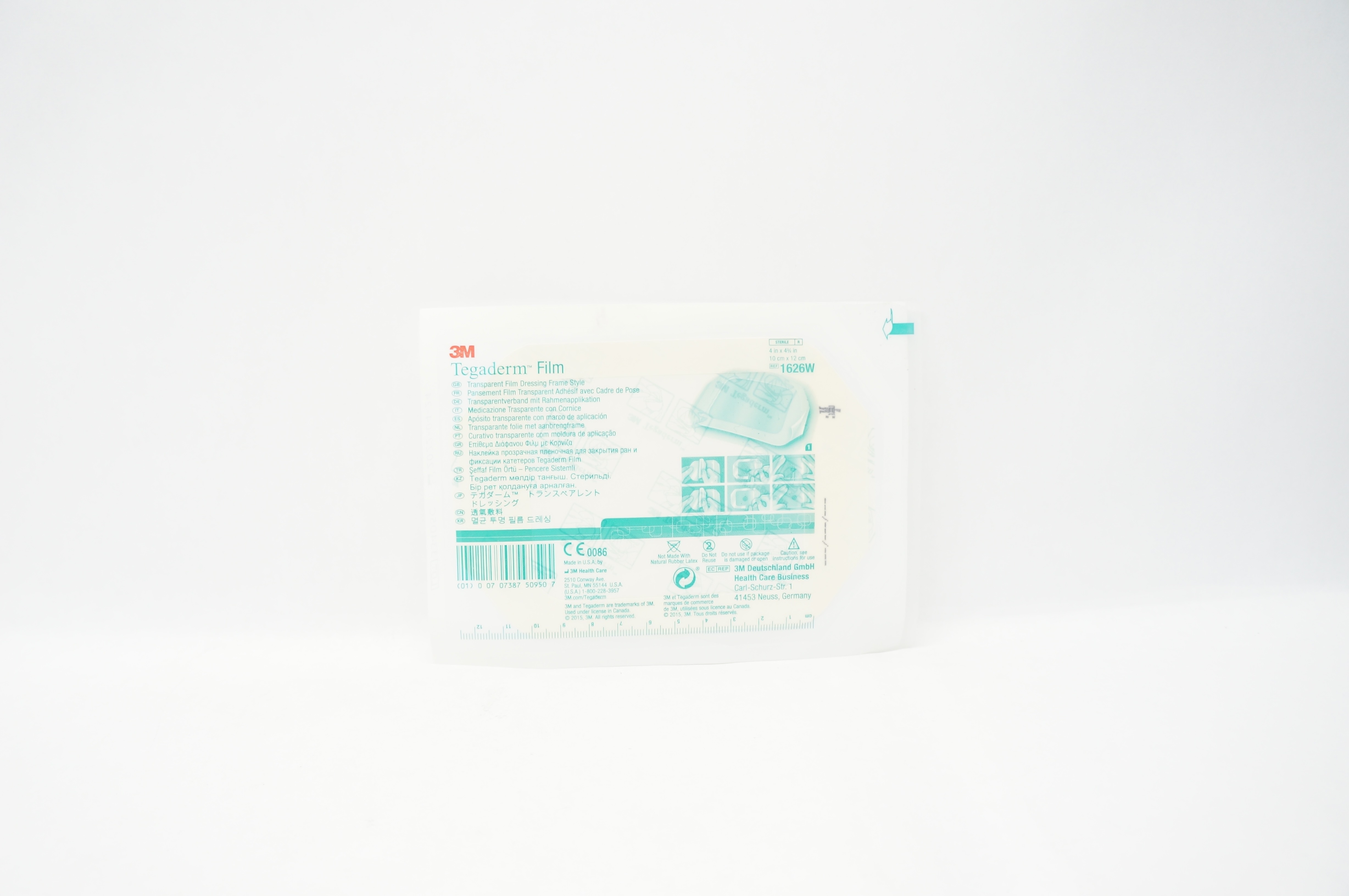 3M 1626W Tegaderm Transparent Film Dressing Frame Style 4inch x 4-3/4inch (x)