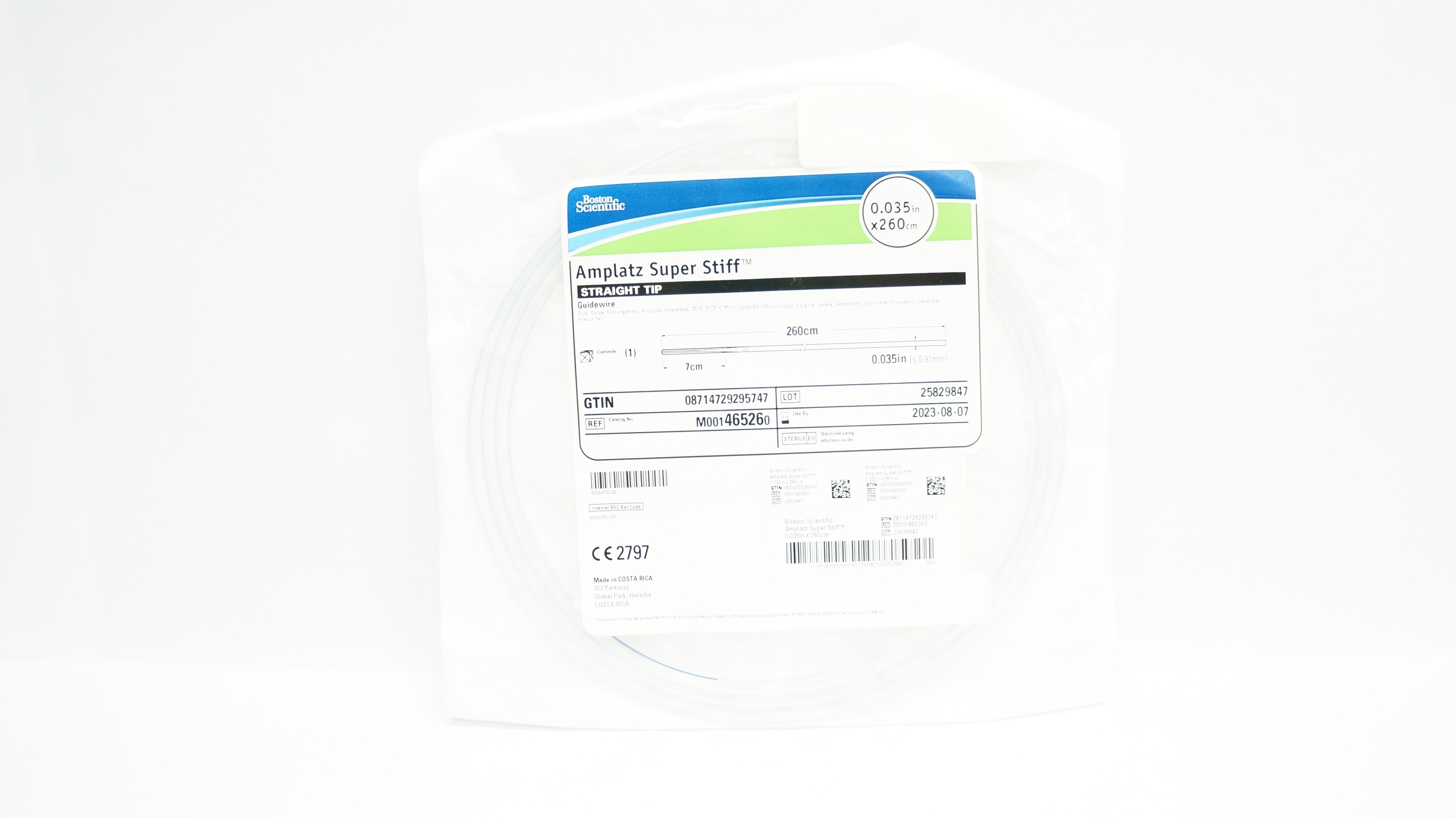 Boston Scientific M001465260 Amplatz Super Stiff Guidewire 0.035inch x 260 cm(x)