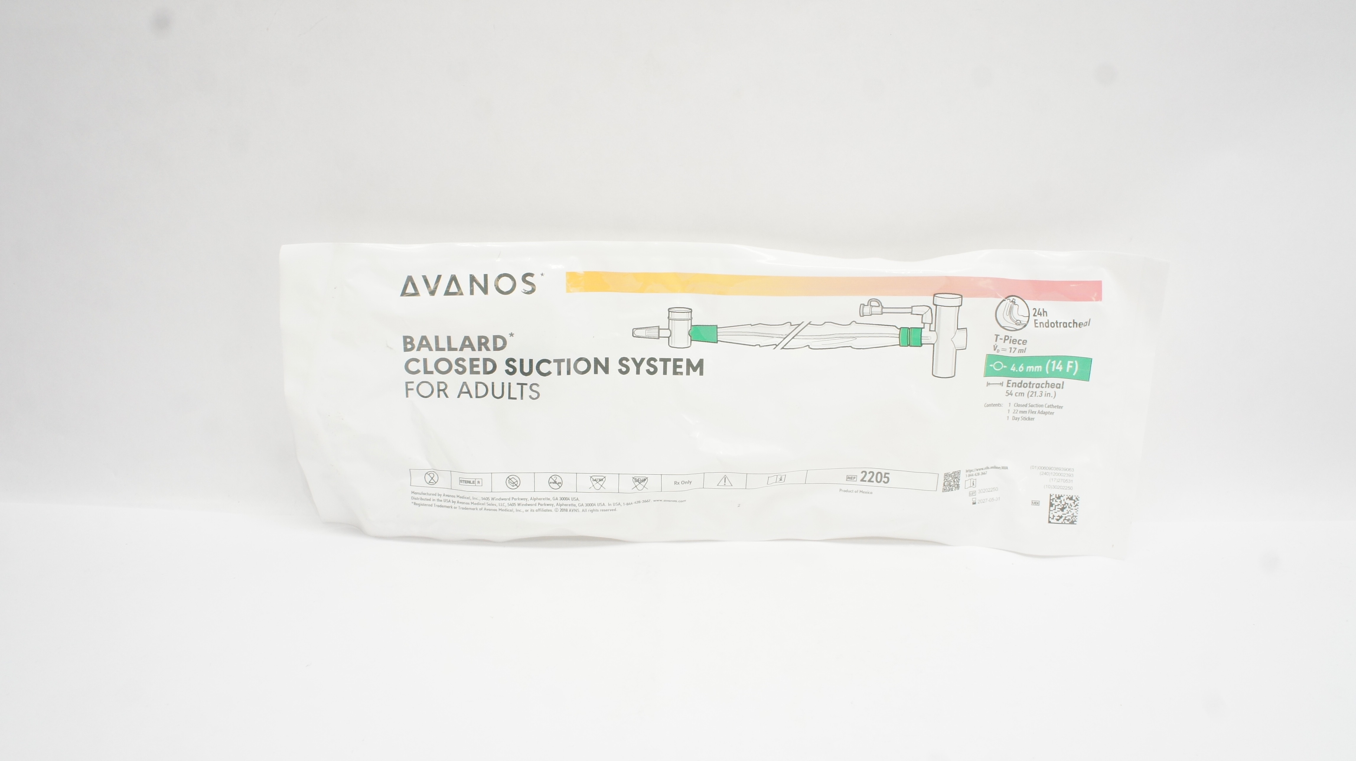Avanos 2205 Ballard Closed Suction System For Adults 14F x 21.3inch