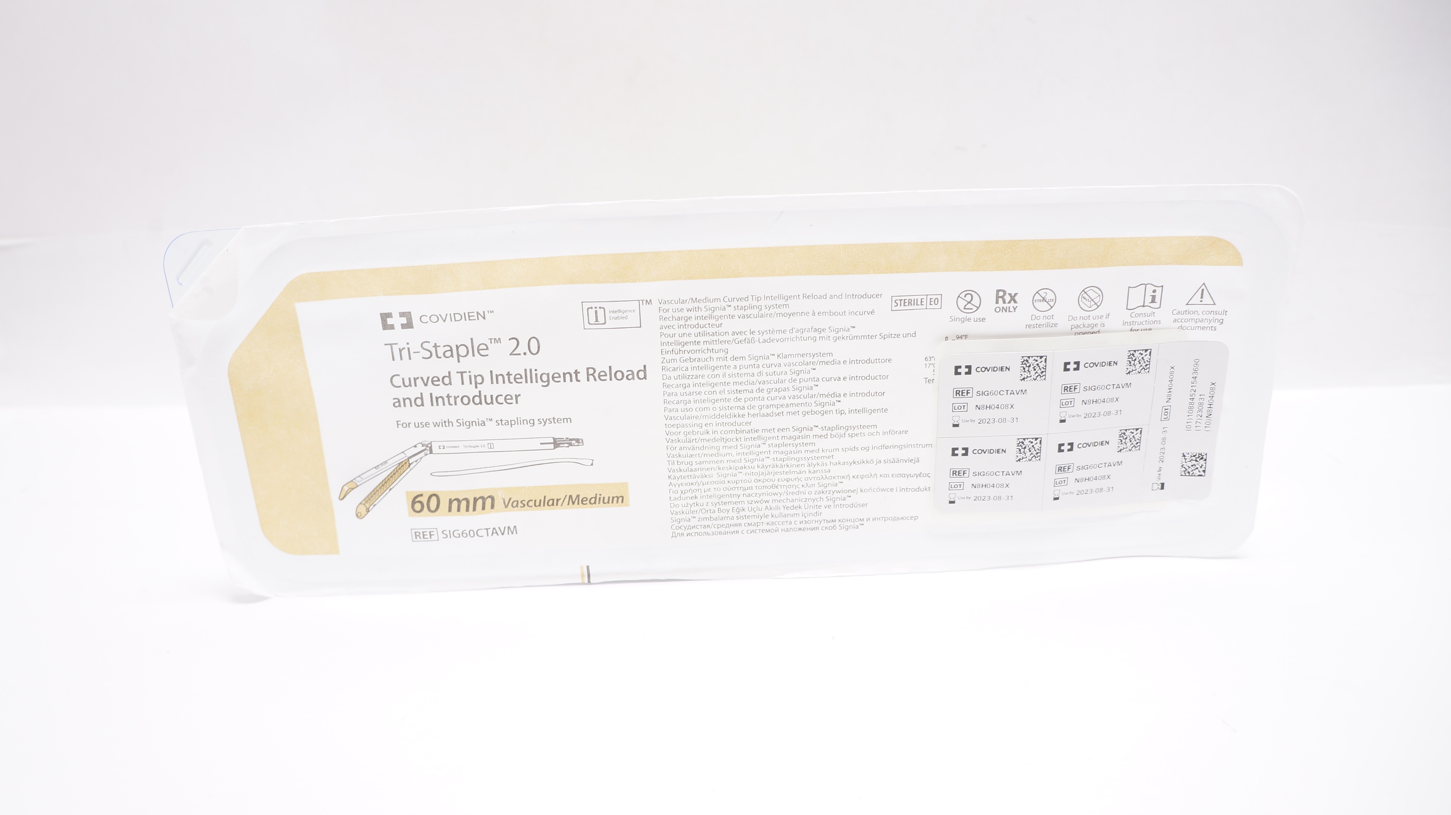 Covidien SIG60CTAVM  Curved Tip Intelligent Reload & Introducer, 60mm (x)