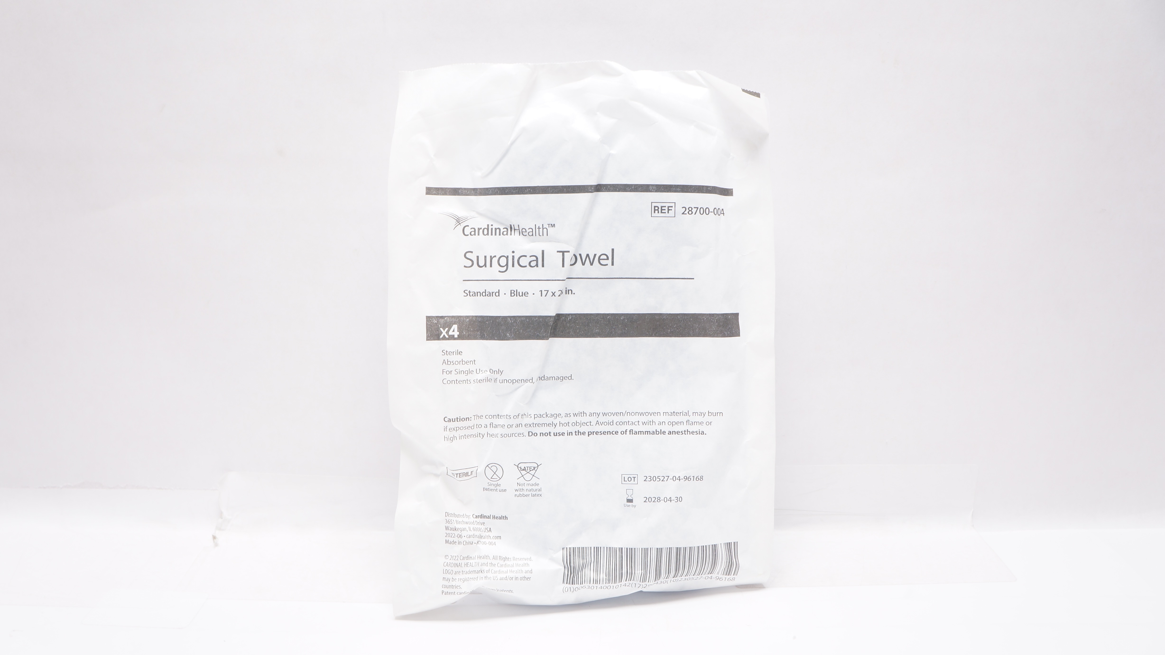 Cardinal Health 28700-004 Surgical Towel Absorbent 17 x 28inch - Pack of 4