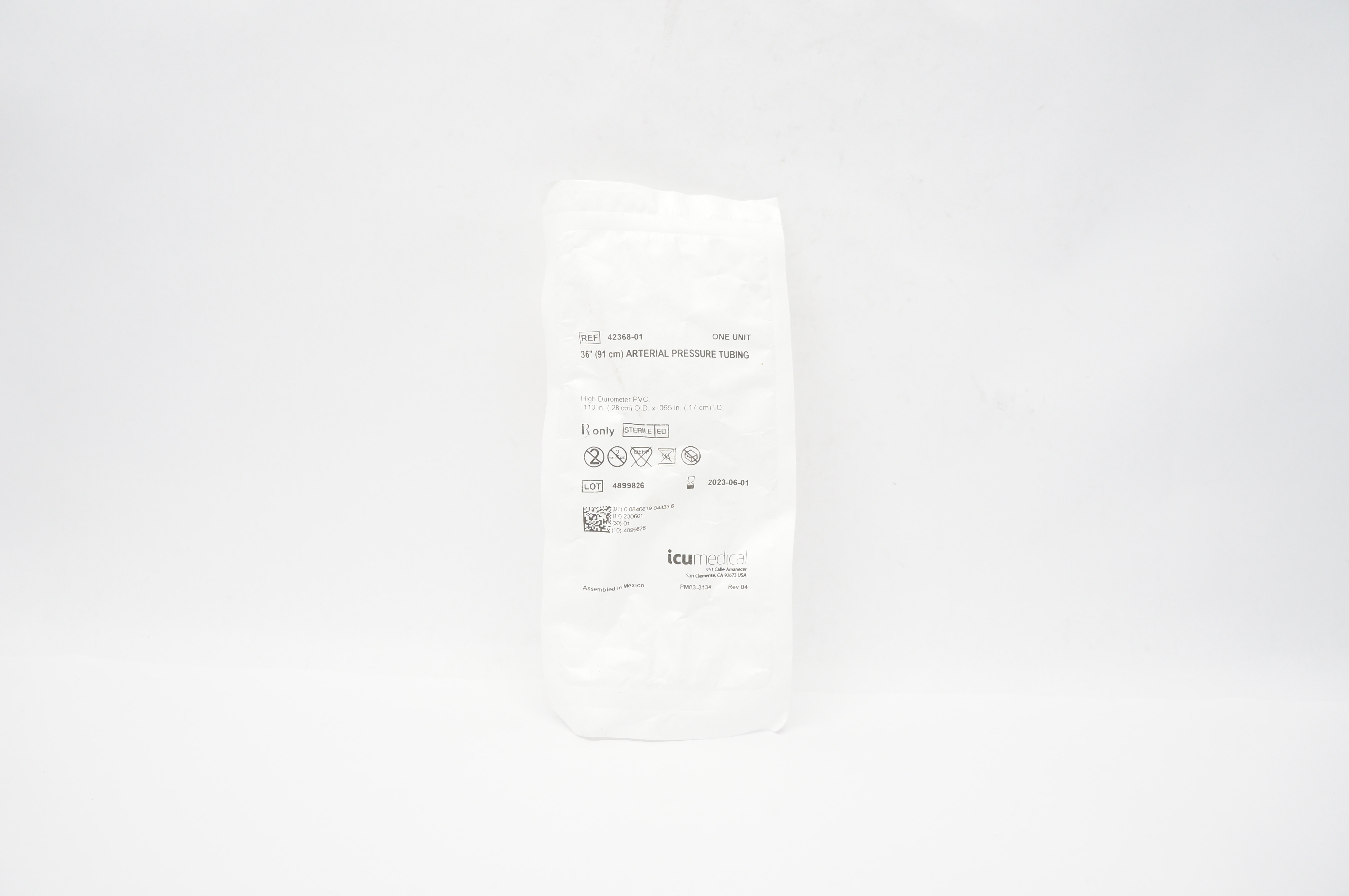 ICU Medical 42368-01 Arterial Pressure Tubing 36 inch