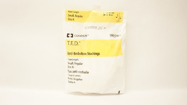 Covidien 7071 T.E.D. Anti-Embolism Stockings Knee Length Regular Small SizeA (x)