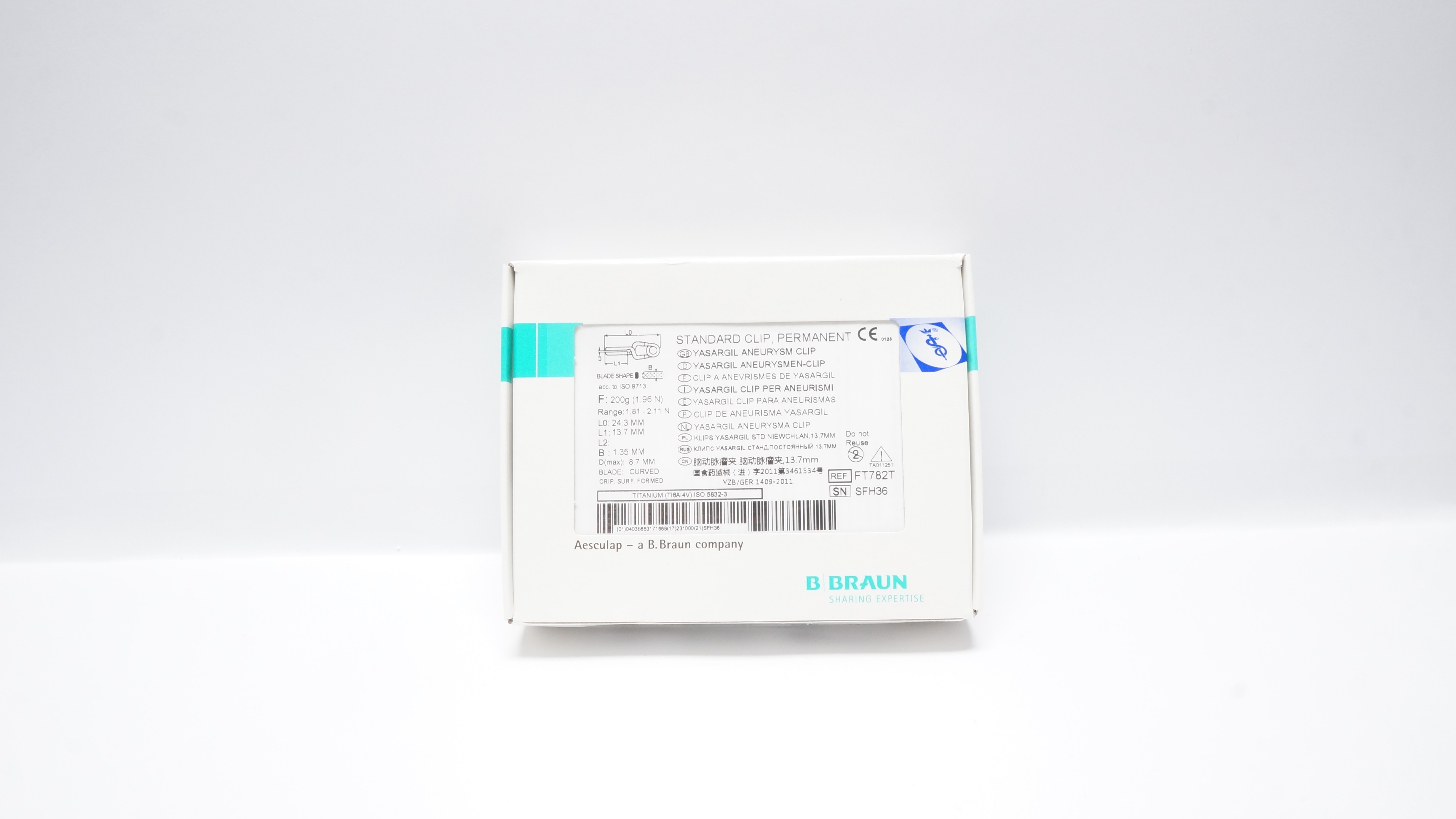 Braun FT782T Aesculap Standard Clip,Permanent (x)