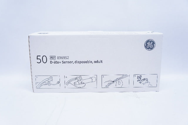 GE 896952 D-Lite Plus Sensor, Disposable Adult - Box of 50