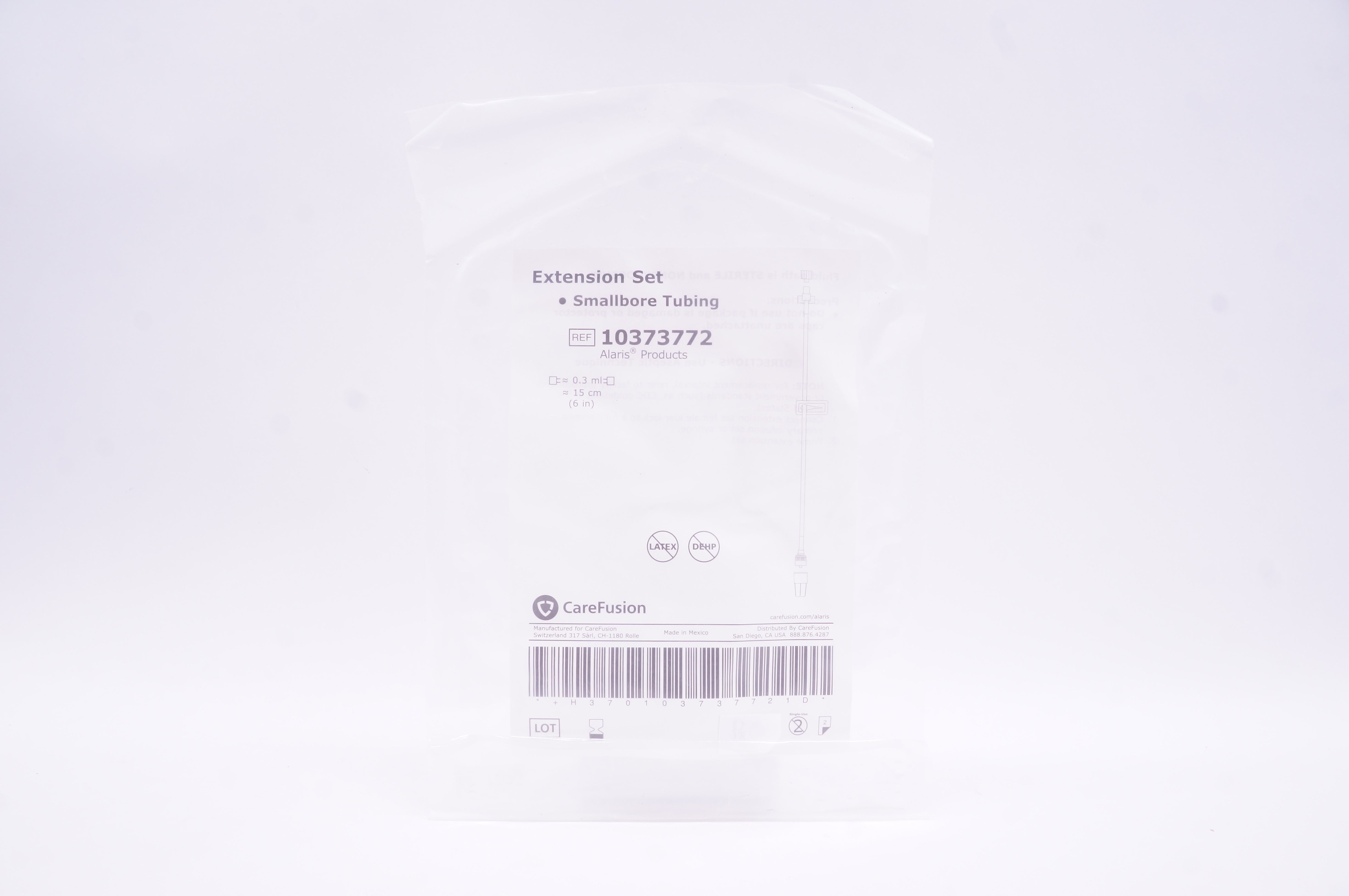 CareFusion 10373772 Extension Set Smallbore Tubing 6 inch