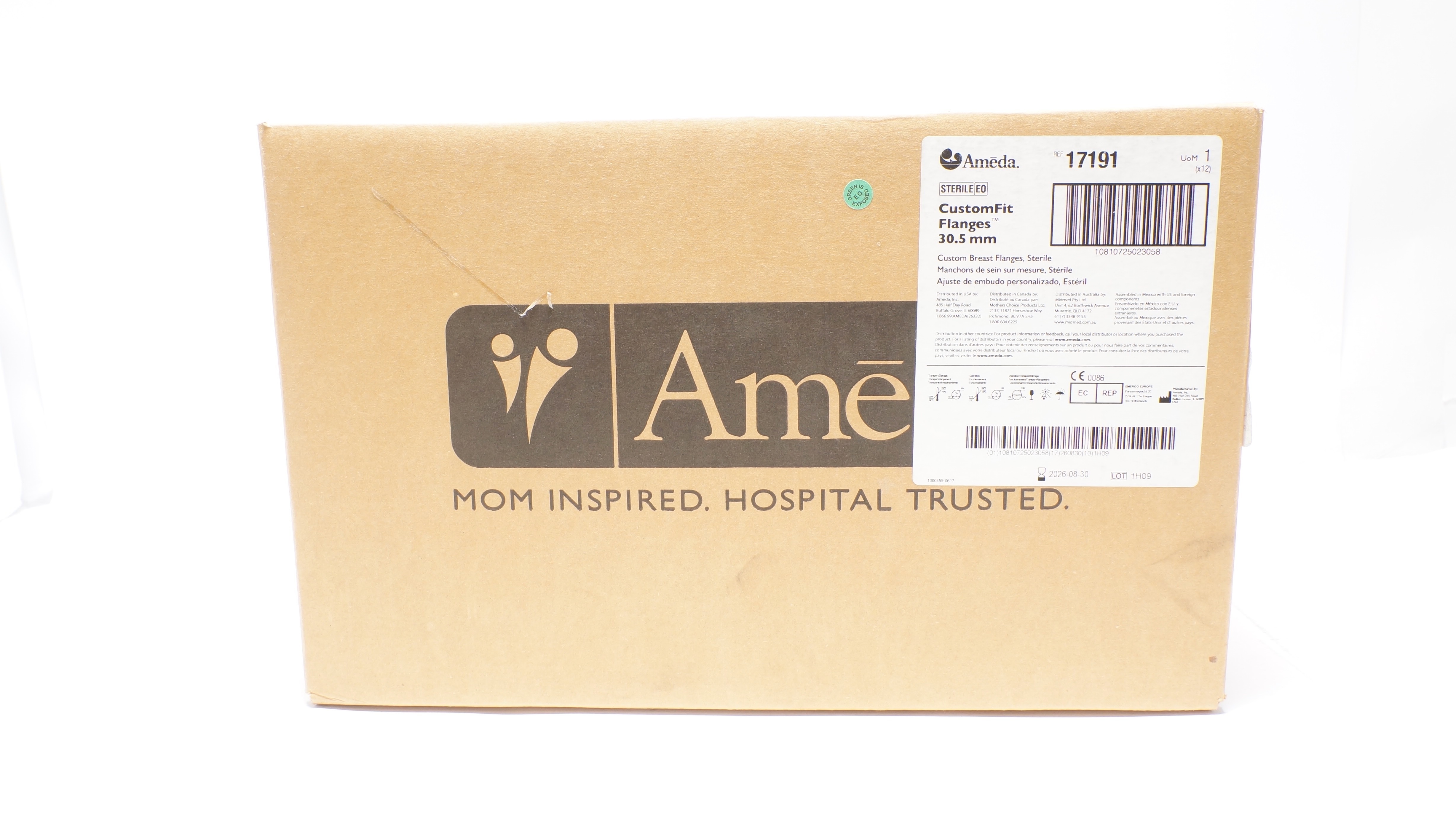 Ameda 17191 CustomFit Custom Breast Flanges 30.5 mm - Box of 12