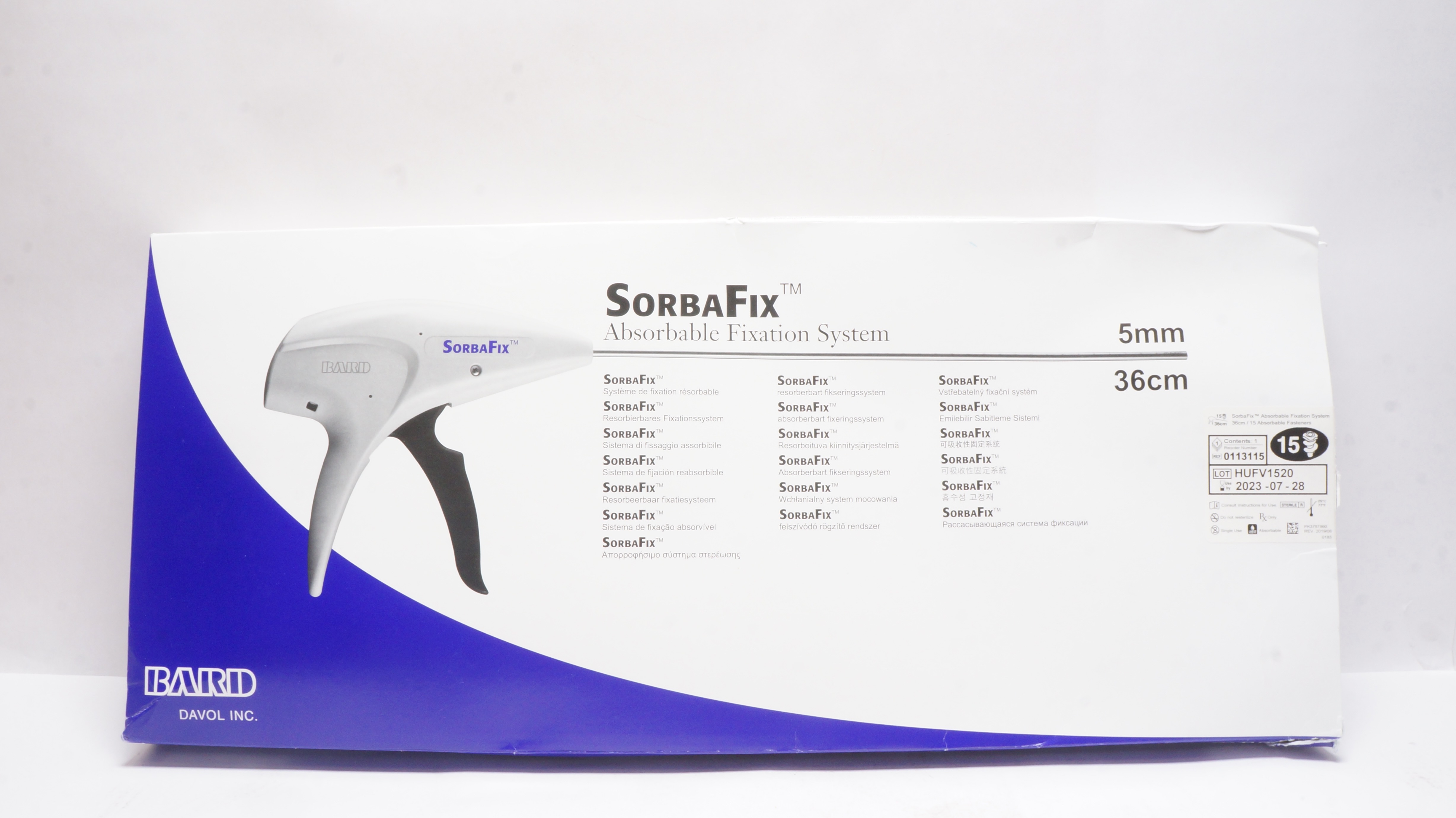 Bard 0113115 SorbaFix Absorbable Fixation System 5mm x 36cm/15 (x)