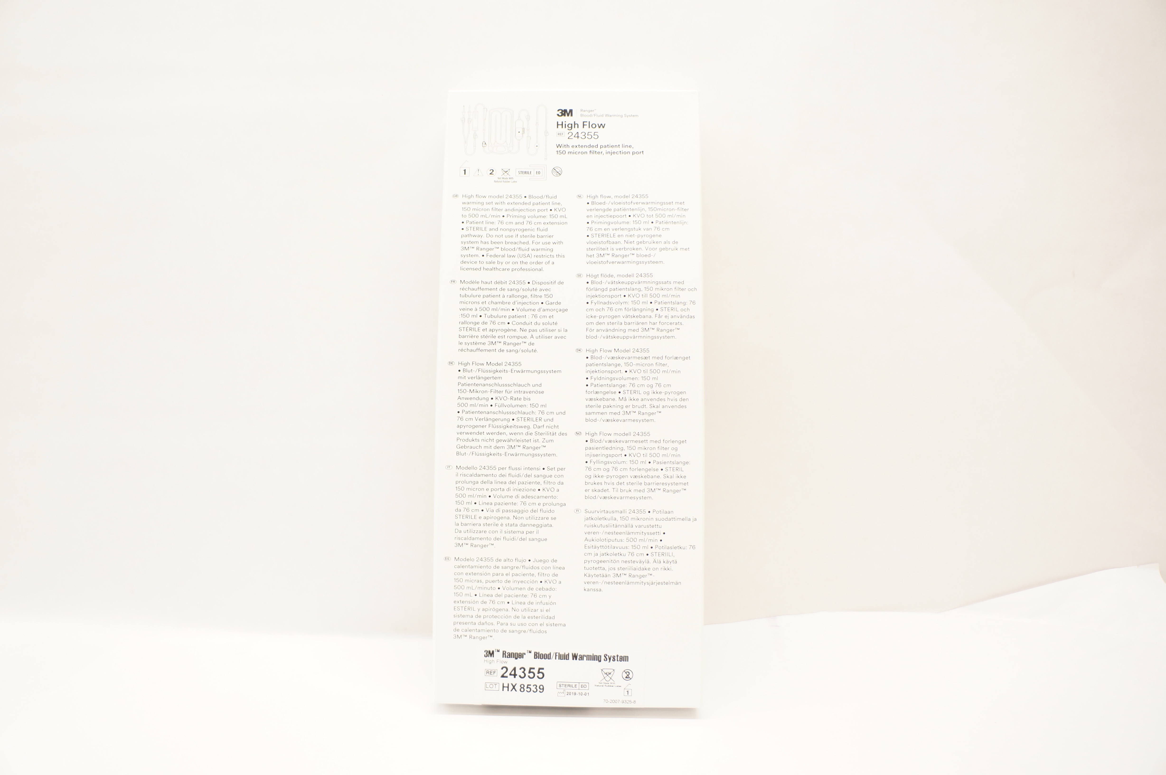 3M 24355 Ranger High Flow Blood/Fluid Warming System 150 Micron Filter (x)