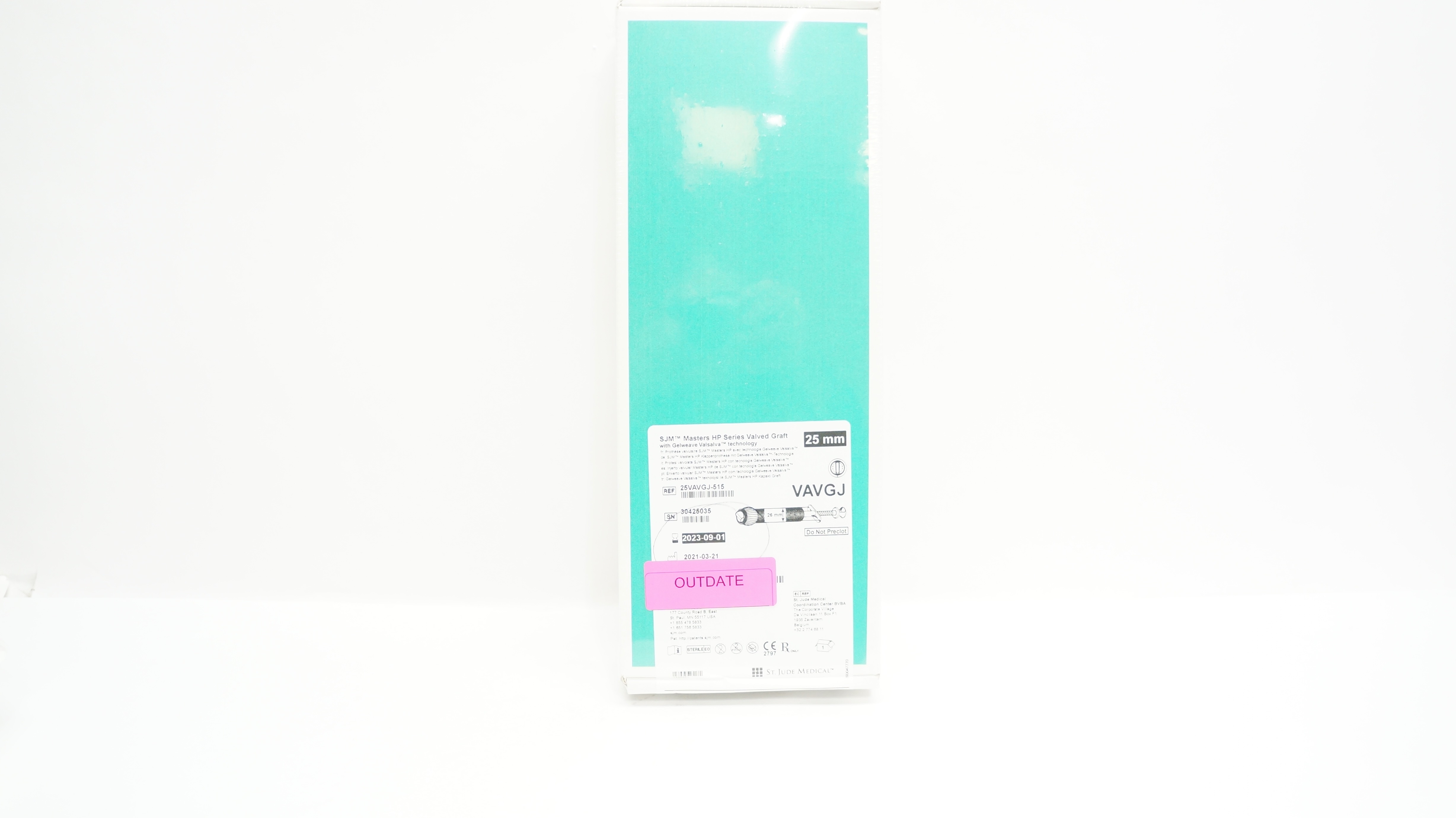 St.Jude Medical 25VAVGJ-515 SJM Masters HP Series Valved Graft 25mm (x)