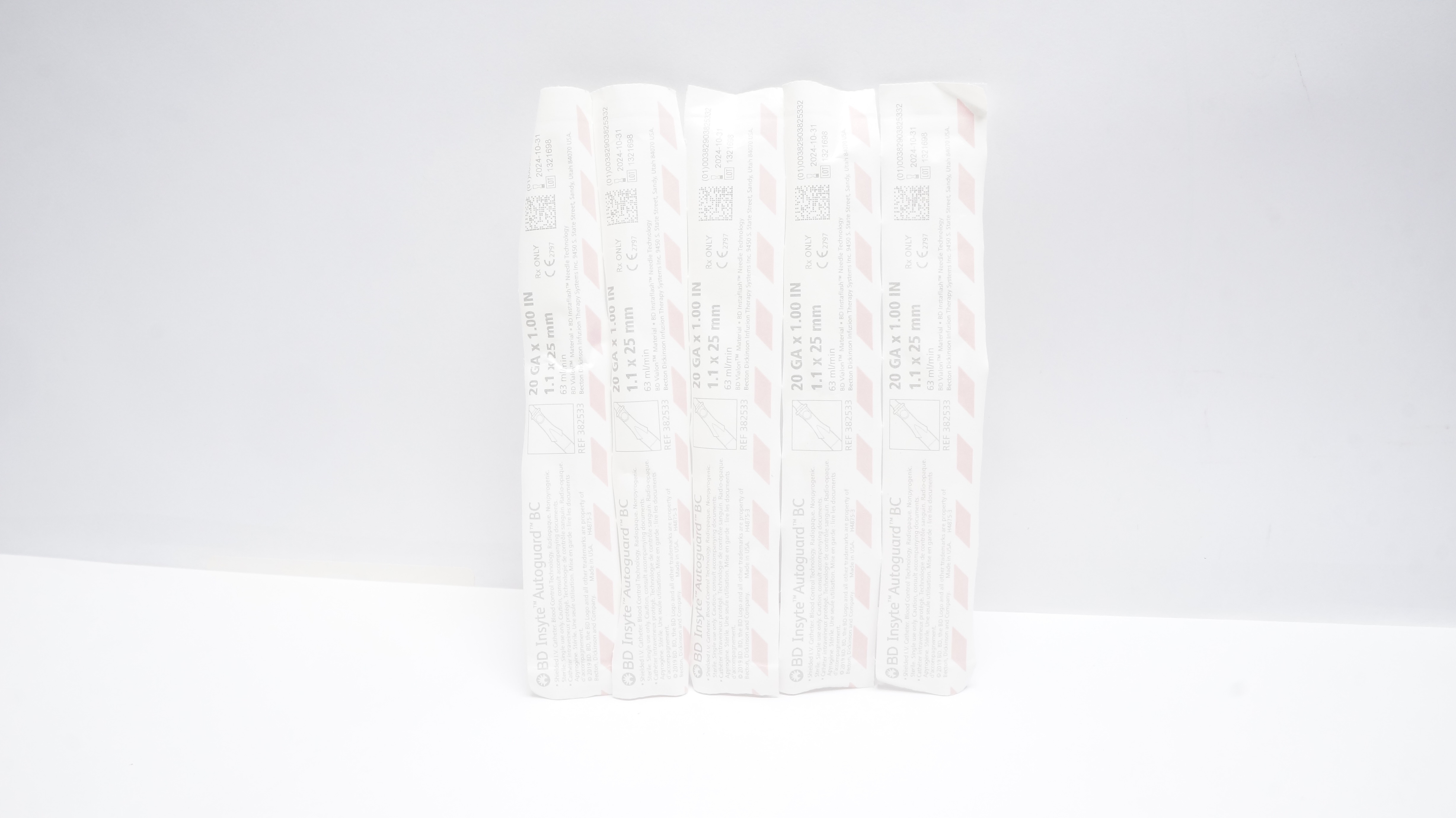 BD 382533 Insyte Autoguard BC Shielded IV Cath. 20Ga x 1.00In (x) - Lot of 5