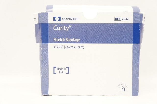 Covidien 2232 Curity Stretch Bandage 3inch x 75inch - Pack of 12