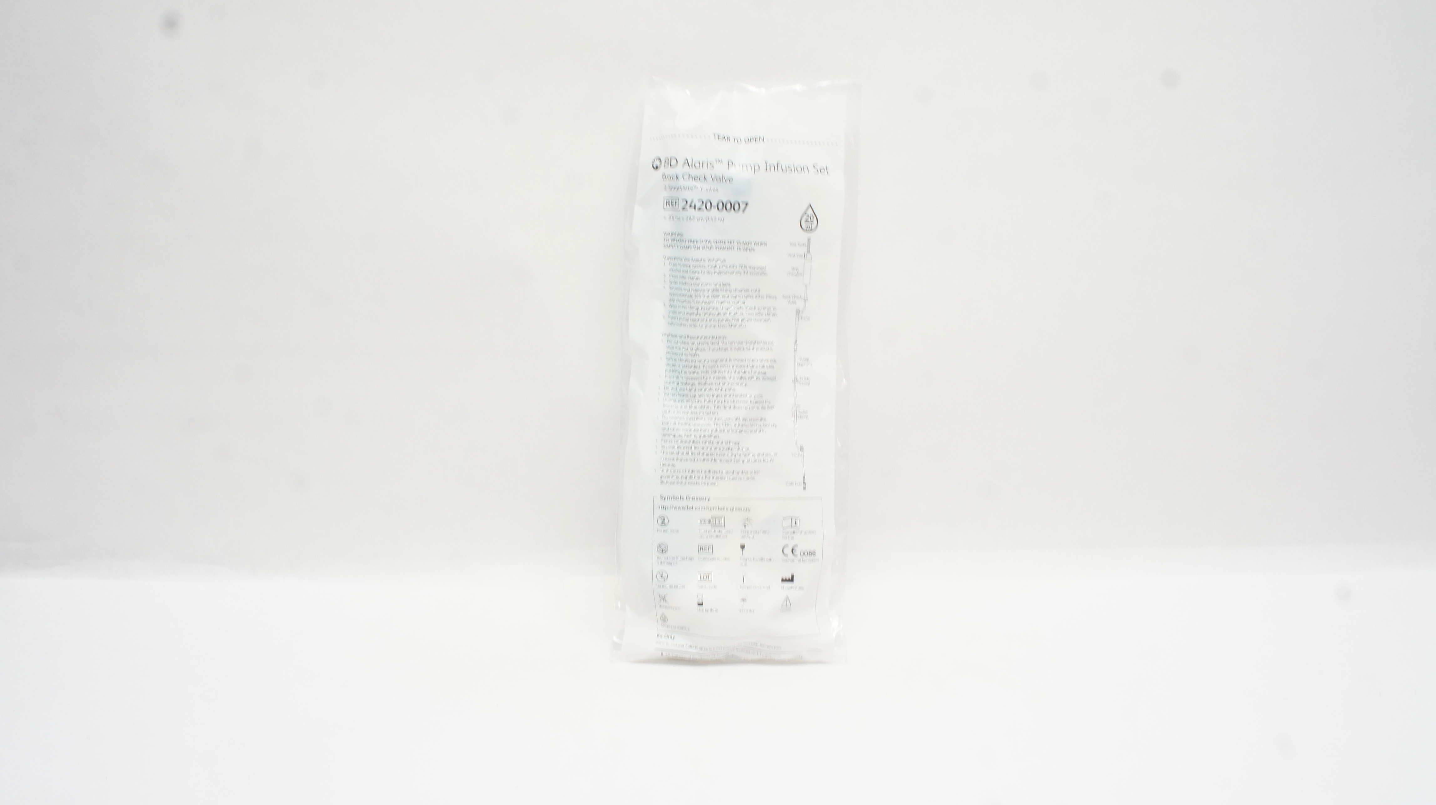 BD 2420-0007 Alaris Pump Infusion Set Back Check Valve 117inch x 25ml (x)