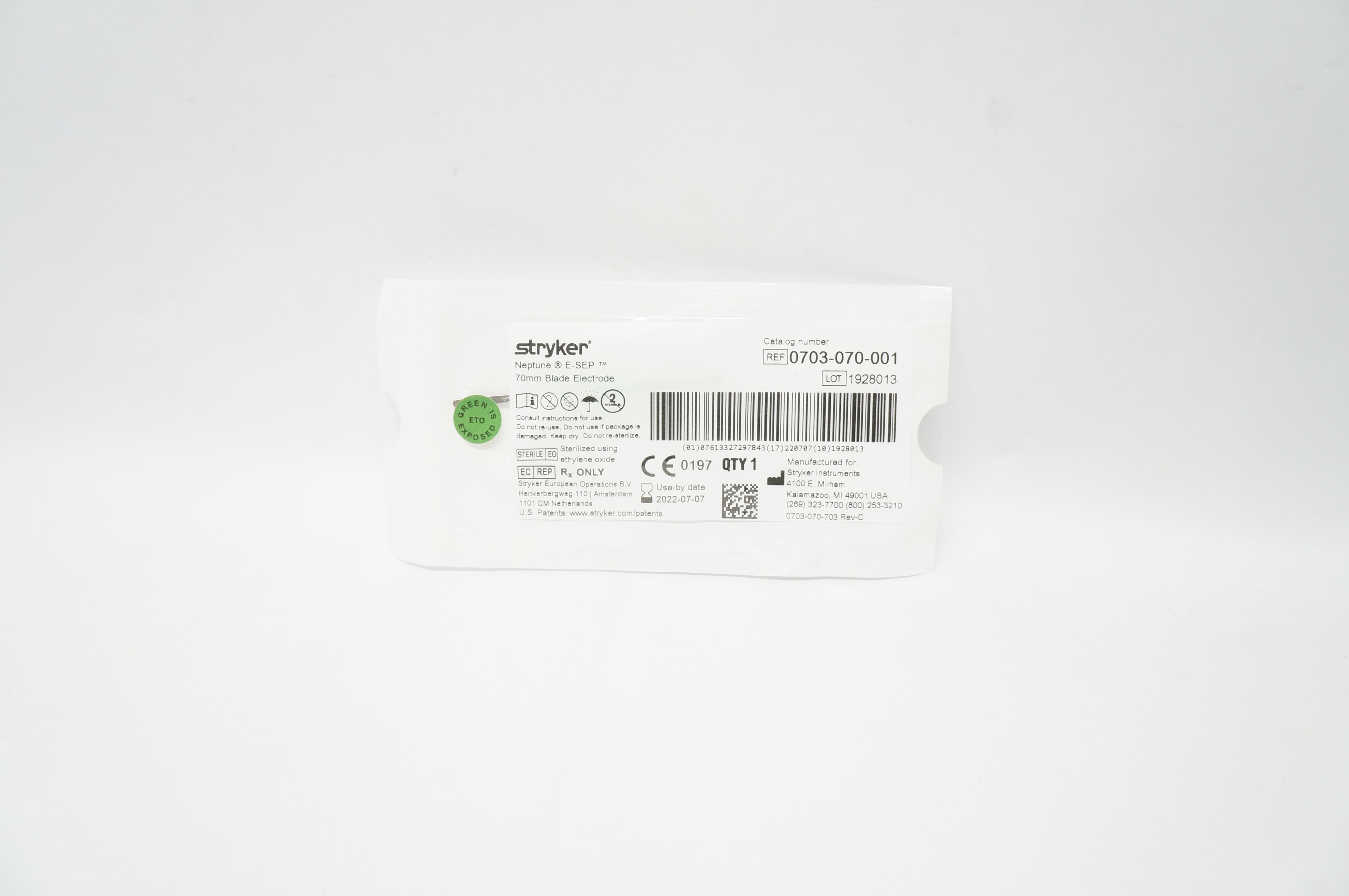 Stryker 0703-070-001 Neptune E-SEP Blade Electrode 70mm (x)