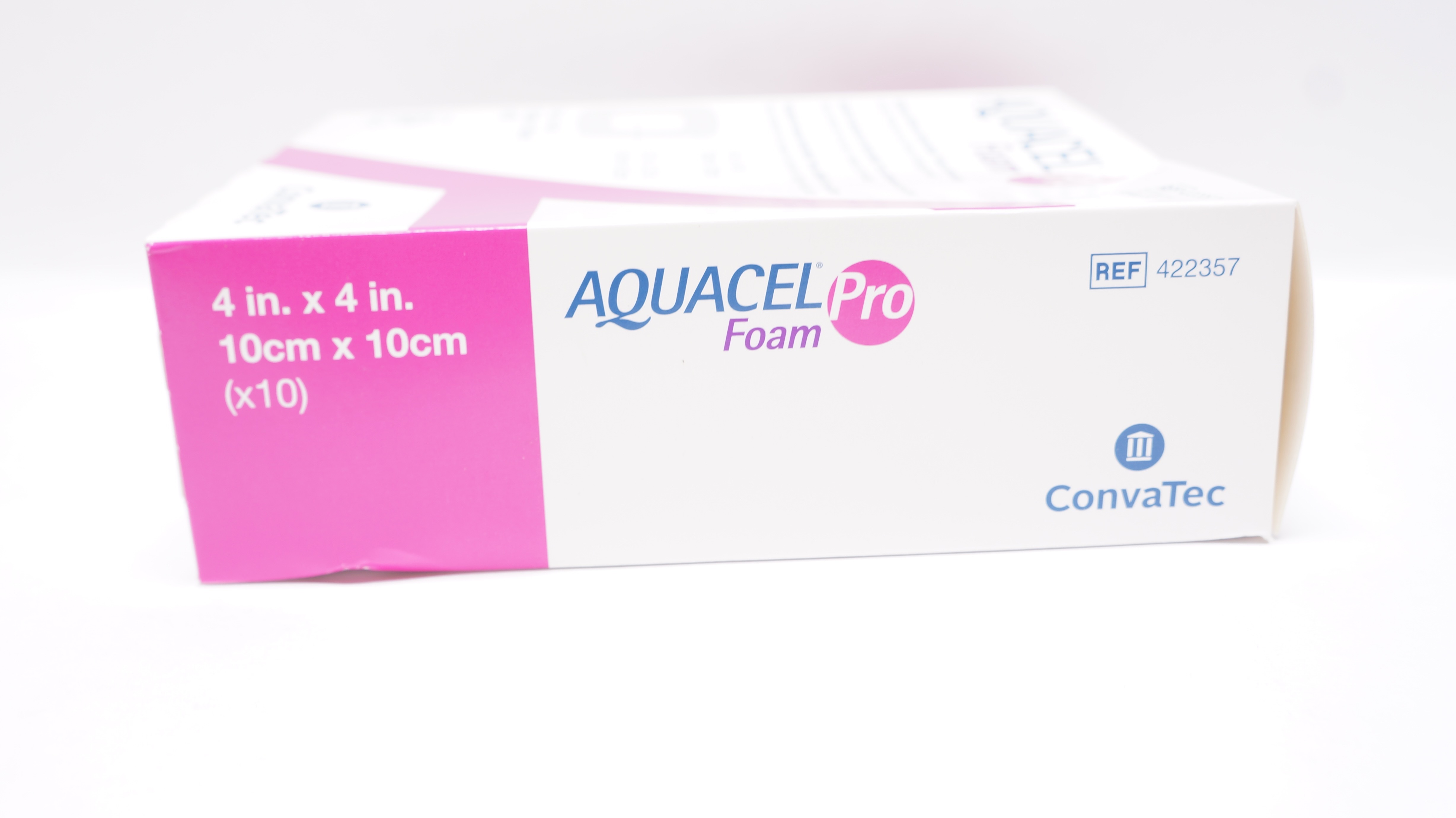 ConvaTec 422357 Aquacel Pro Adhesive Silicone Foam Dressing 4x4inch - Box of 10