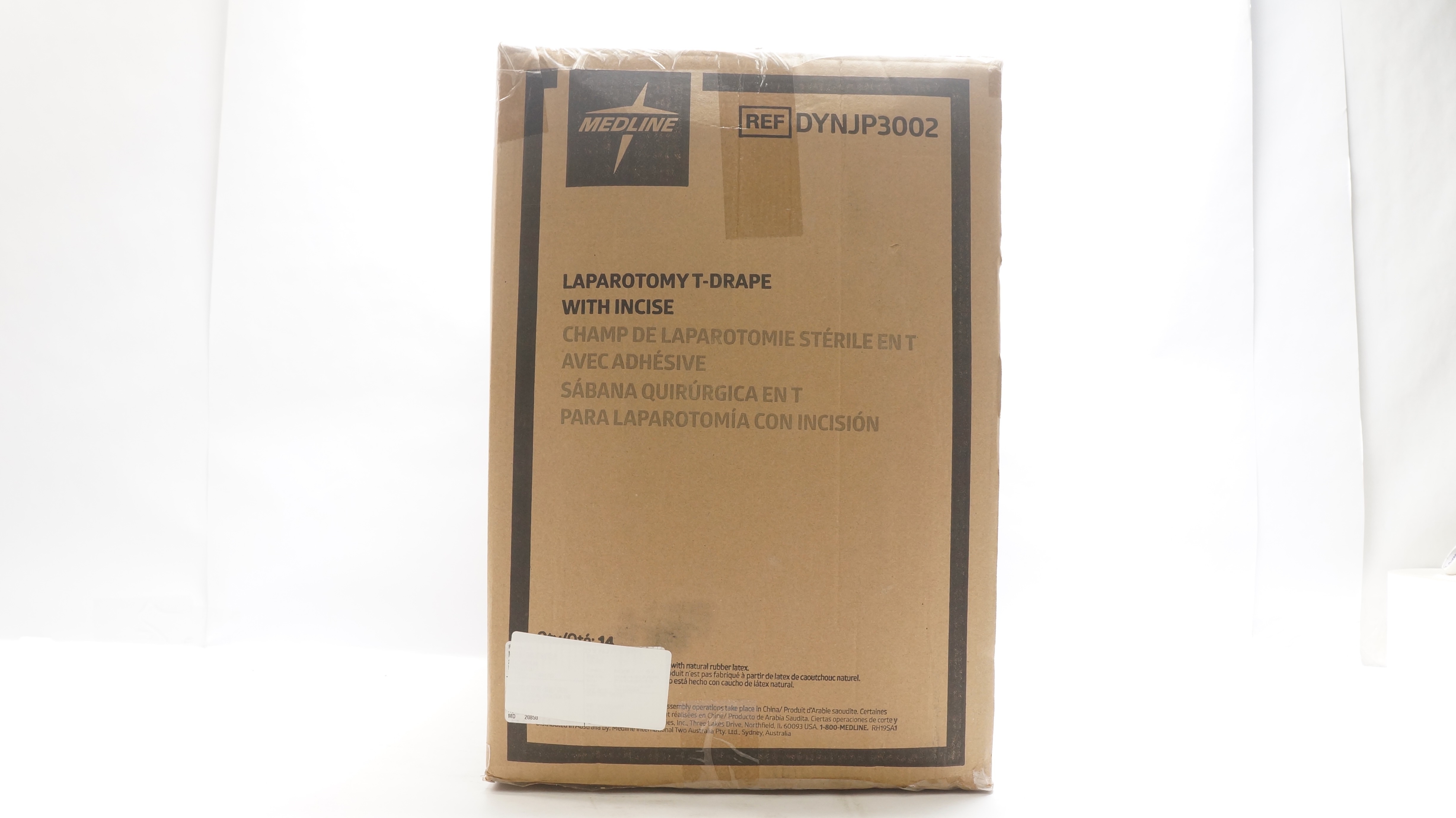 Medline DYNJP3002 Laparotomy T-Drape w/ Incise - Case of 14
