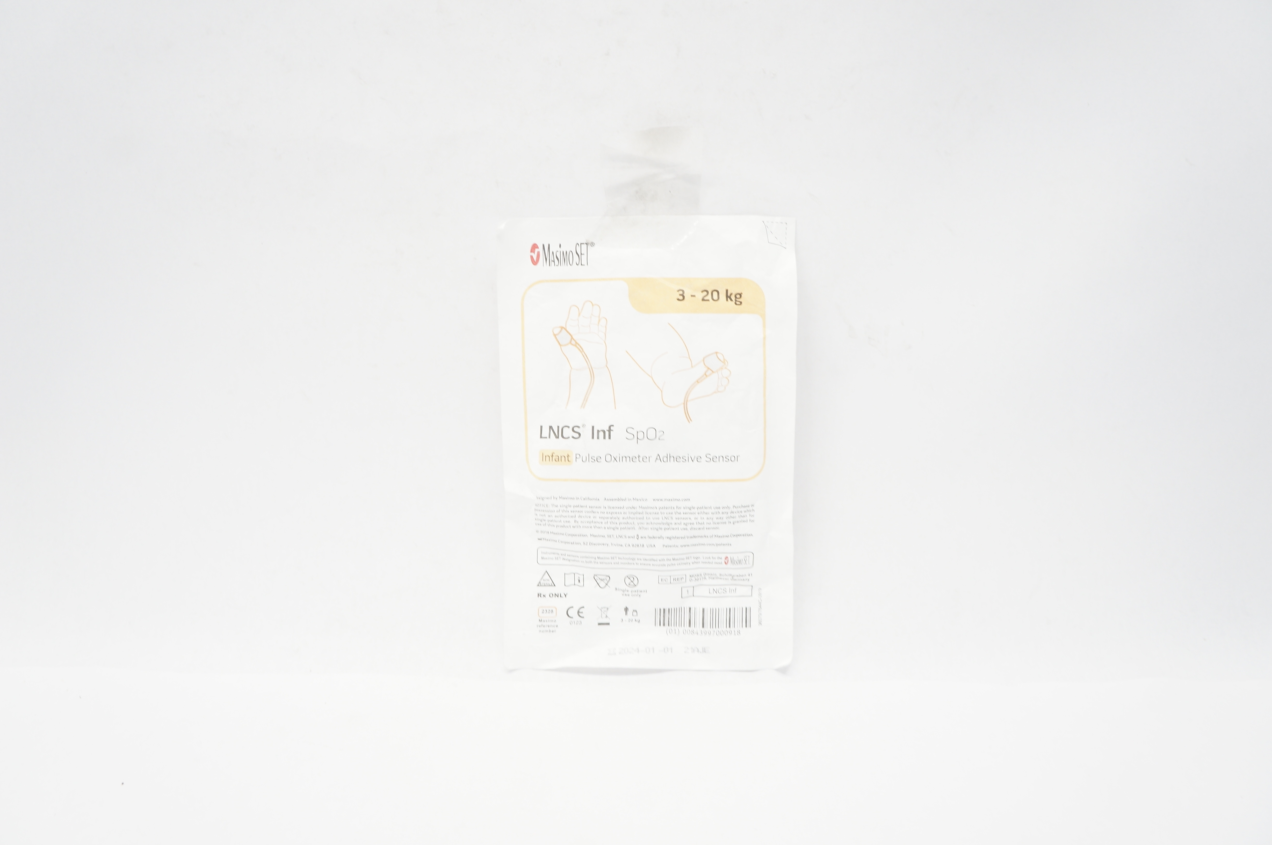 MasimoSet 2328 LNCS Infant SpO2 Pulse Oximeter Adhesive Sensor 3kg - 20kg