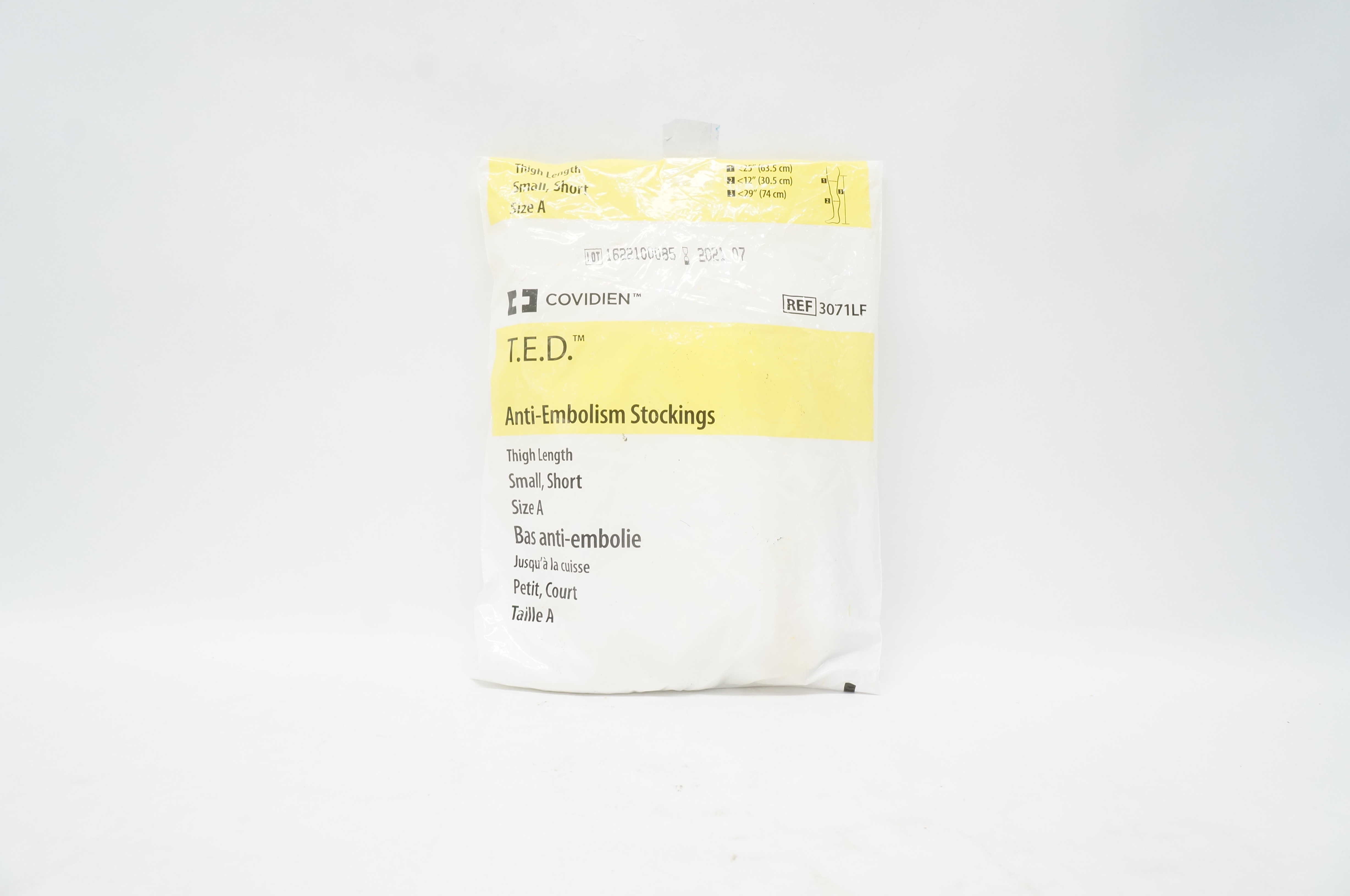 Covidien 3071LF T.E.D. Anti-Embolism Stockings Thigh Length Small Short SizeA(x)