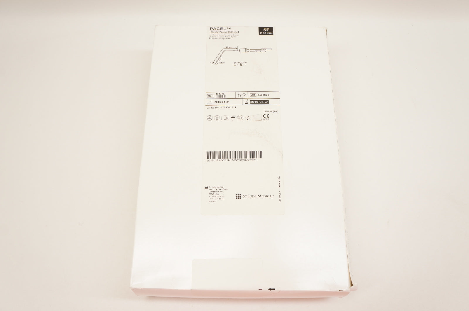 St. Jude Medical 401775 PACEl Bipolar Pacing Cath. 5F (x) ~ Box of 5