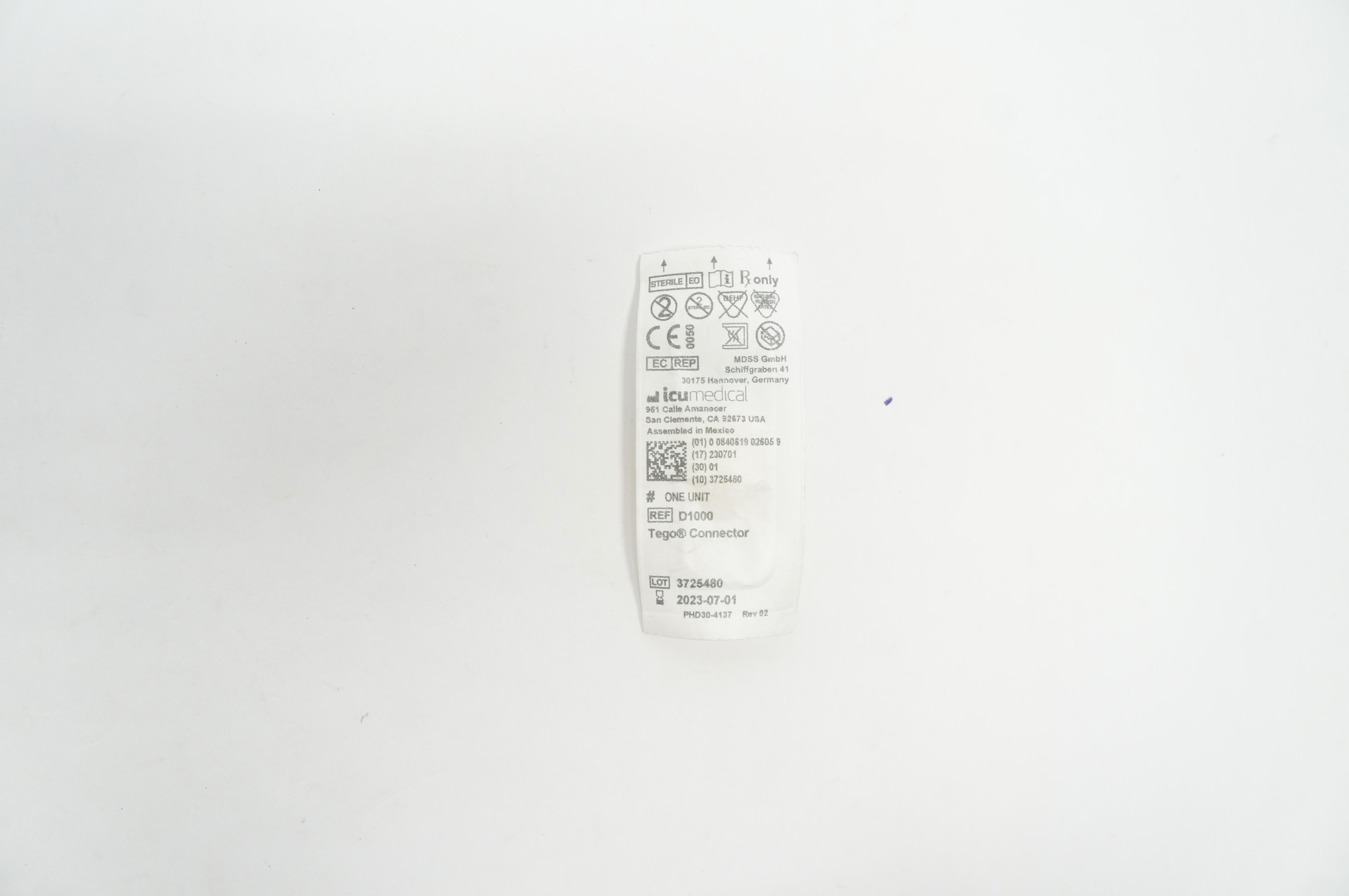 ICU Medical D1000 Tego Connector