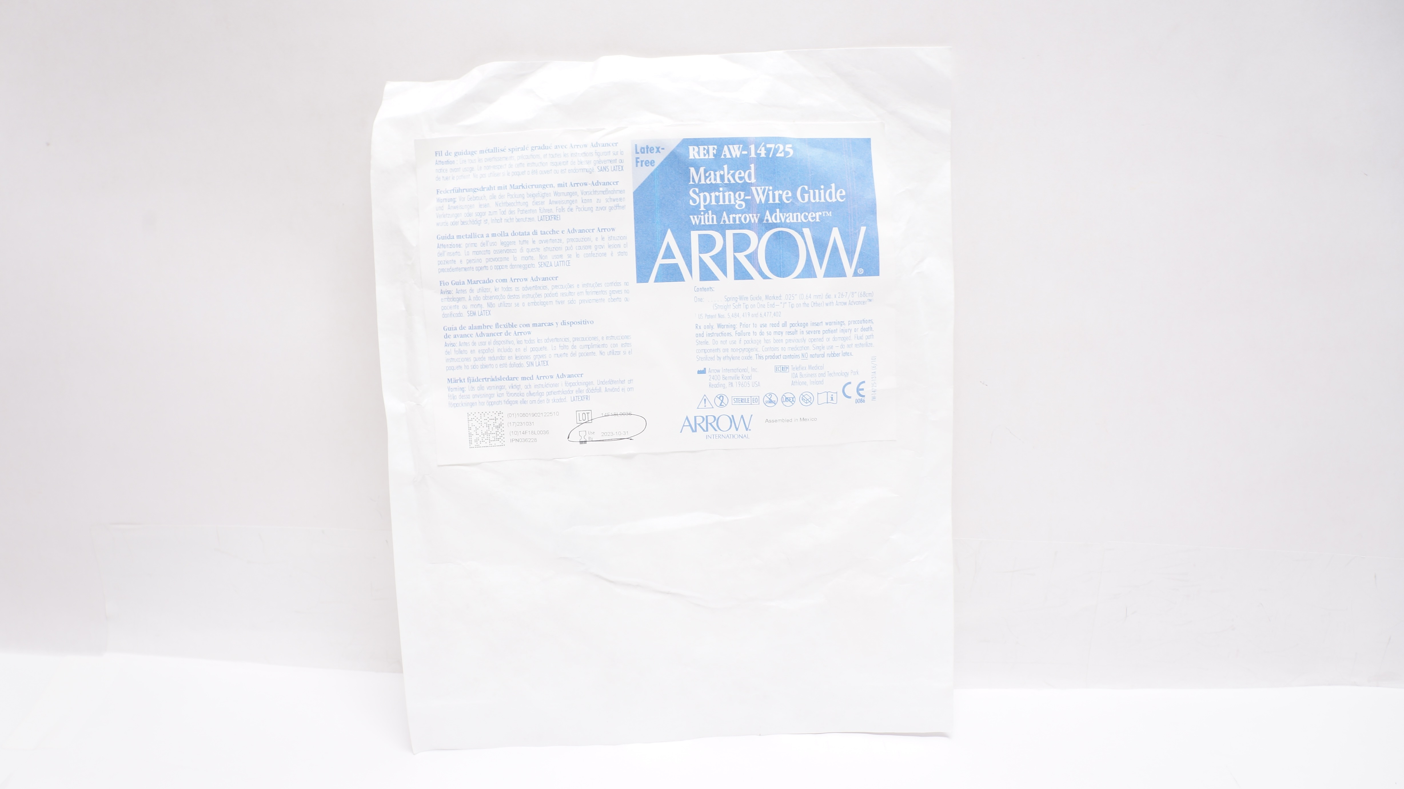 Arrow AW-14725 Marked Spring Wire Guide .025inch x 26-7/8inch (x)