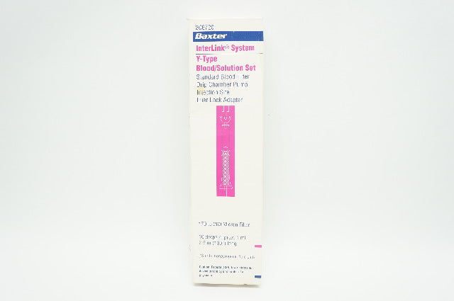 Baxter 2C6720 InterLink System Y-Type Blood/Solution Set 100inch Long