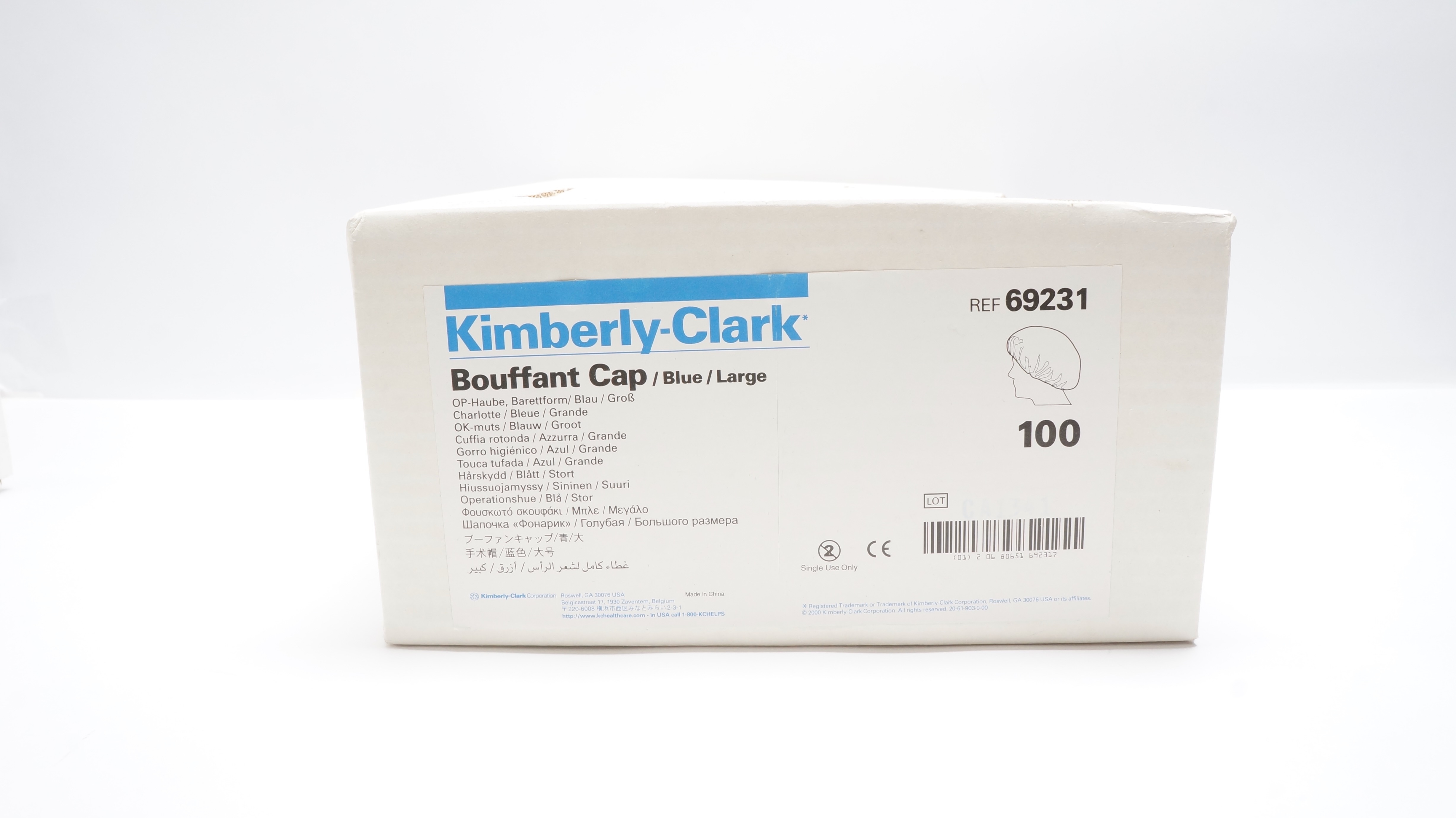 Kimberly-Clark 69231 Bouffant Cap Blue/Large - Case of 100