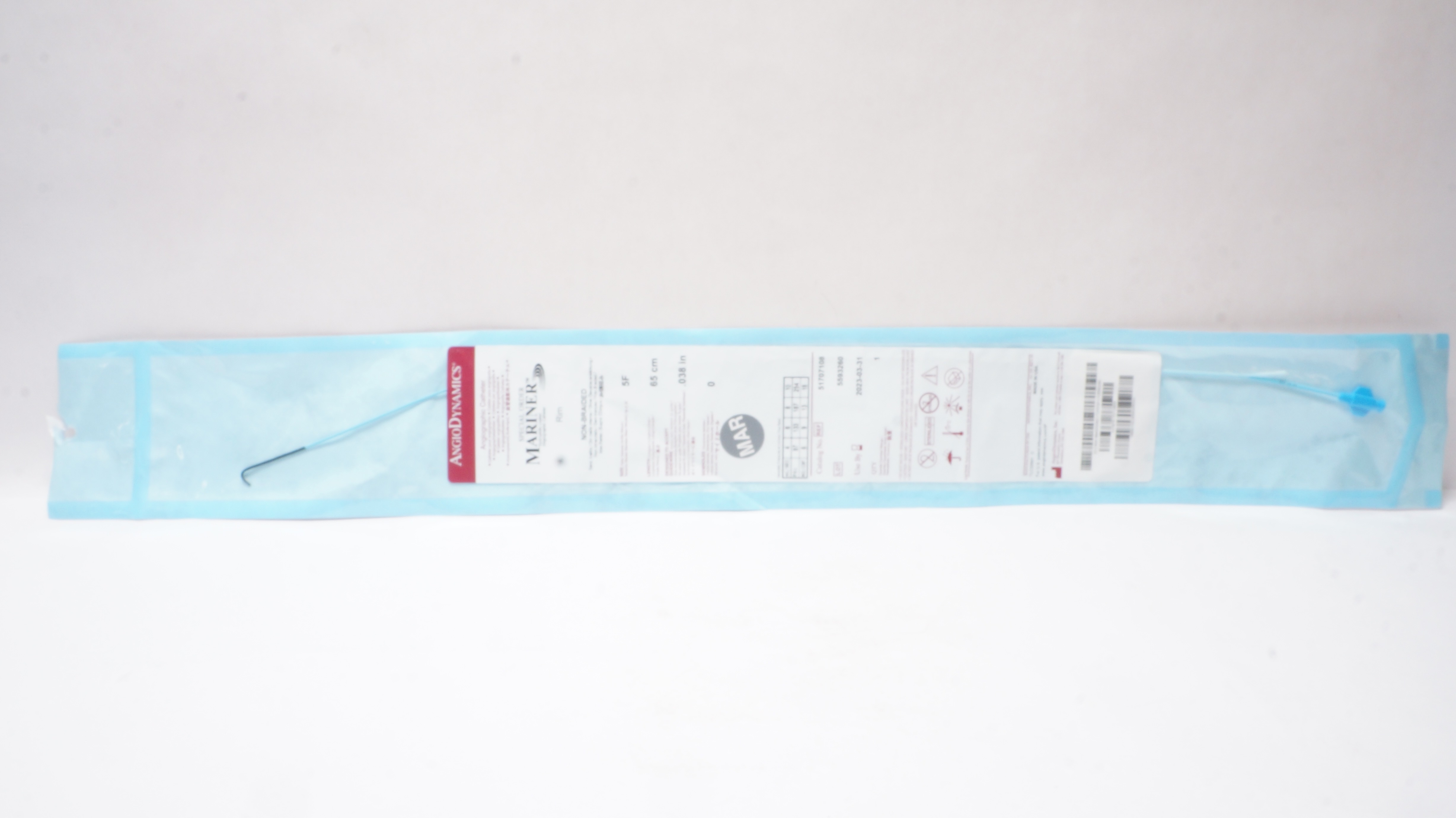 AngioDynamics 51707108 Angiographic Catheter 5F x 65cm x 038In x 0 (X)