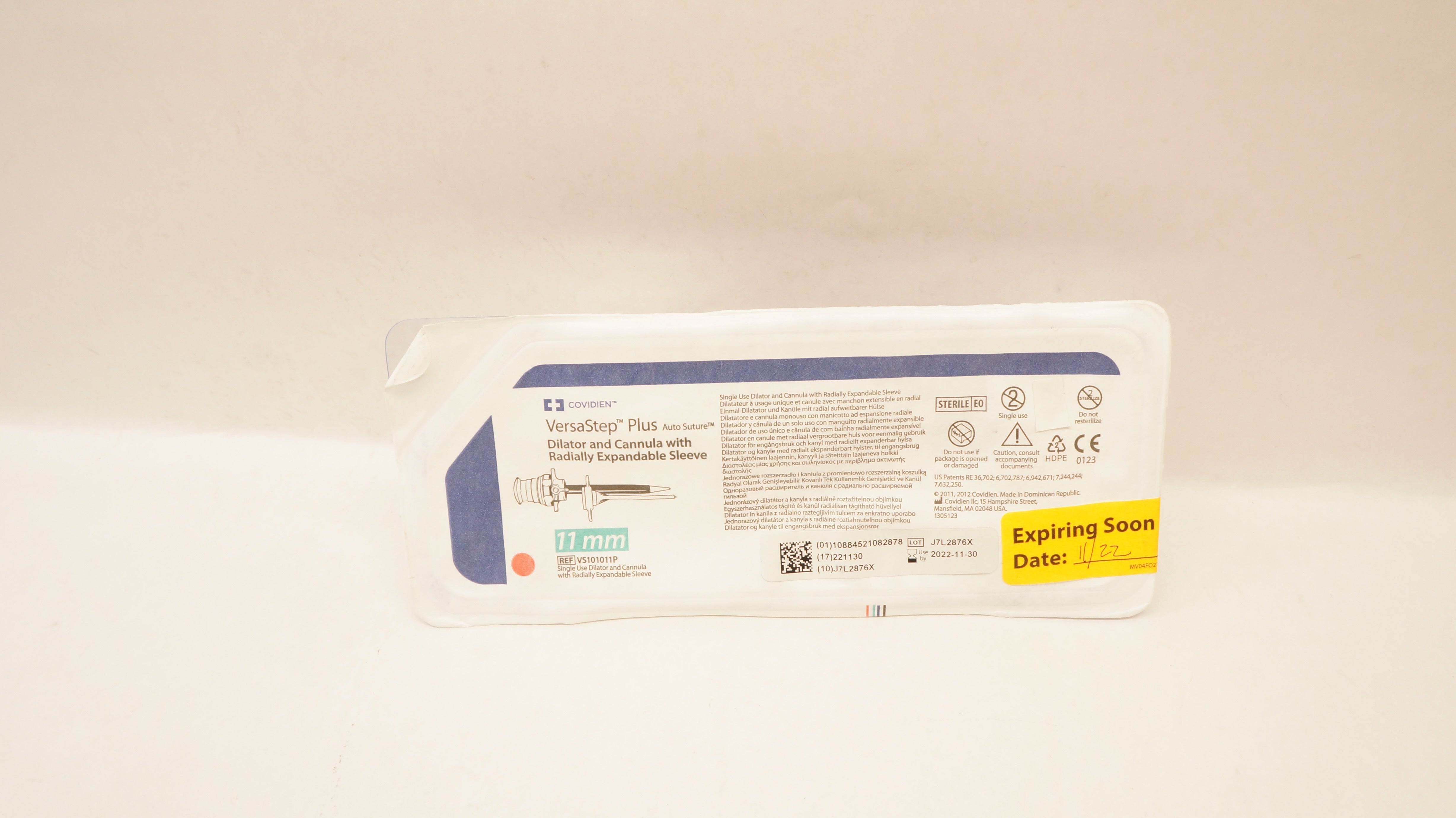 Covidien VS101011P VersaStep Dilator &Cannula Radially Expandable Sleeve 11mm(x)